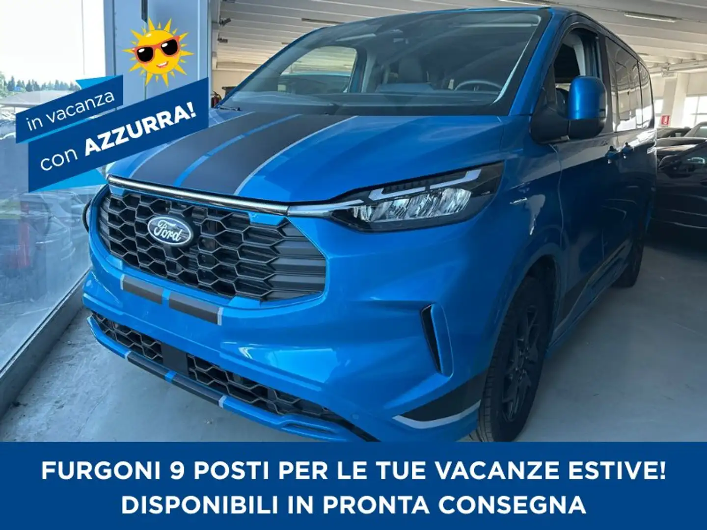 Ford Transit Custom Tourneo Sport 2.0 170cv A8 L1H1! Pronta Consegna! Blu/Azzurro - 1