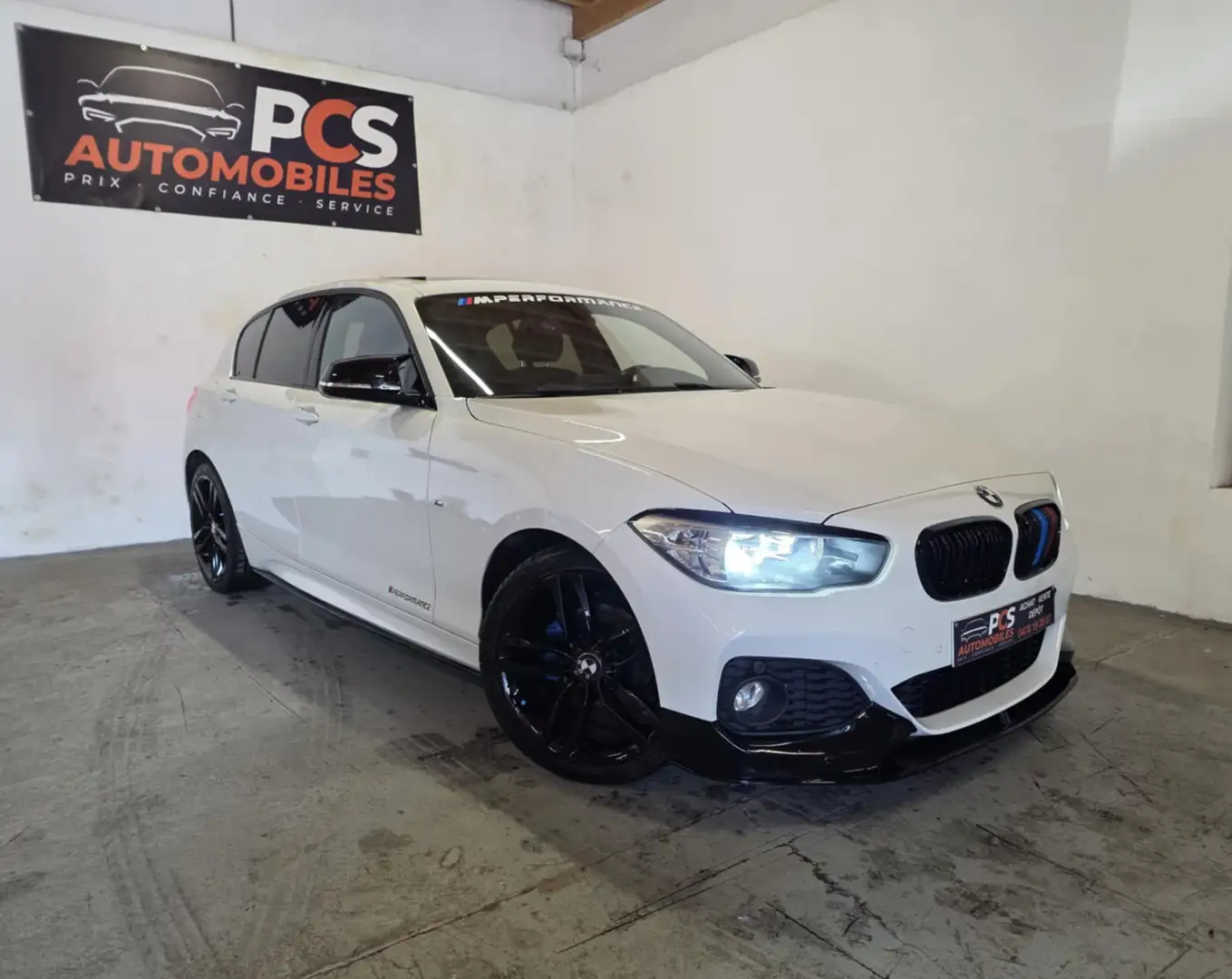 BMW 118 d PACK M PERF*GPS*ALCANTARA CHAUFF*TOIT OUVR... Blanc - 2