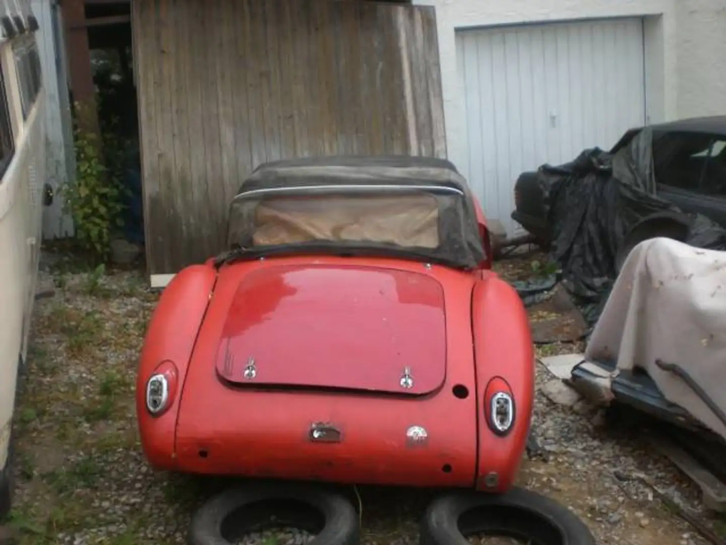 MG MGA Cabrio 1955 1.serie,Body,mit Achsen,Lenkung. Rot - 2