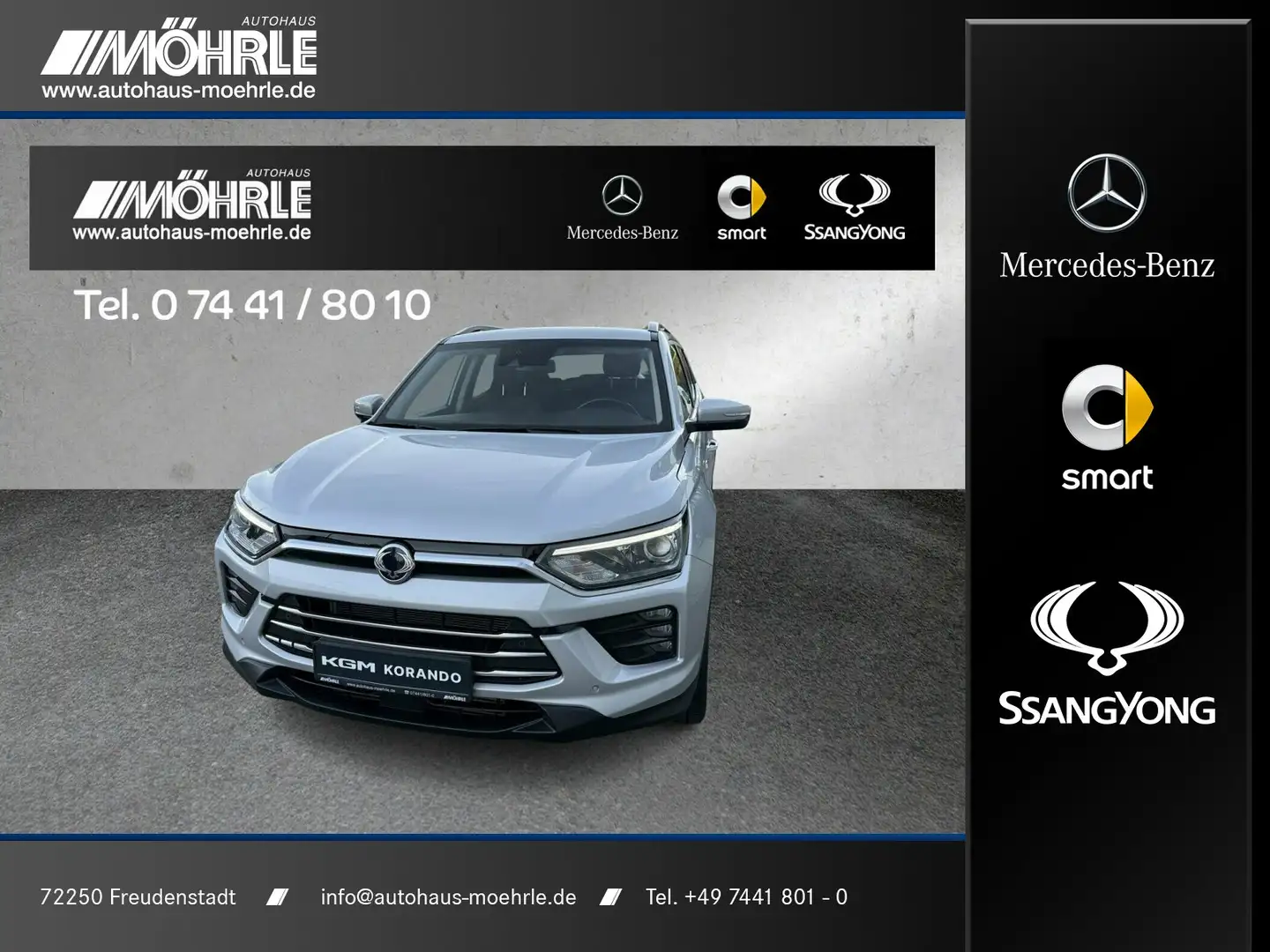 SsangYong Korando Korando 1.6 D Quartz 4WD AHK Kamera Sitzheizung Silber - 1