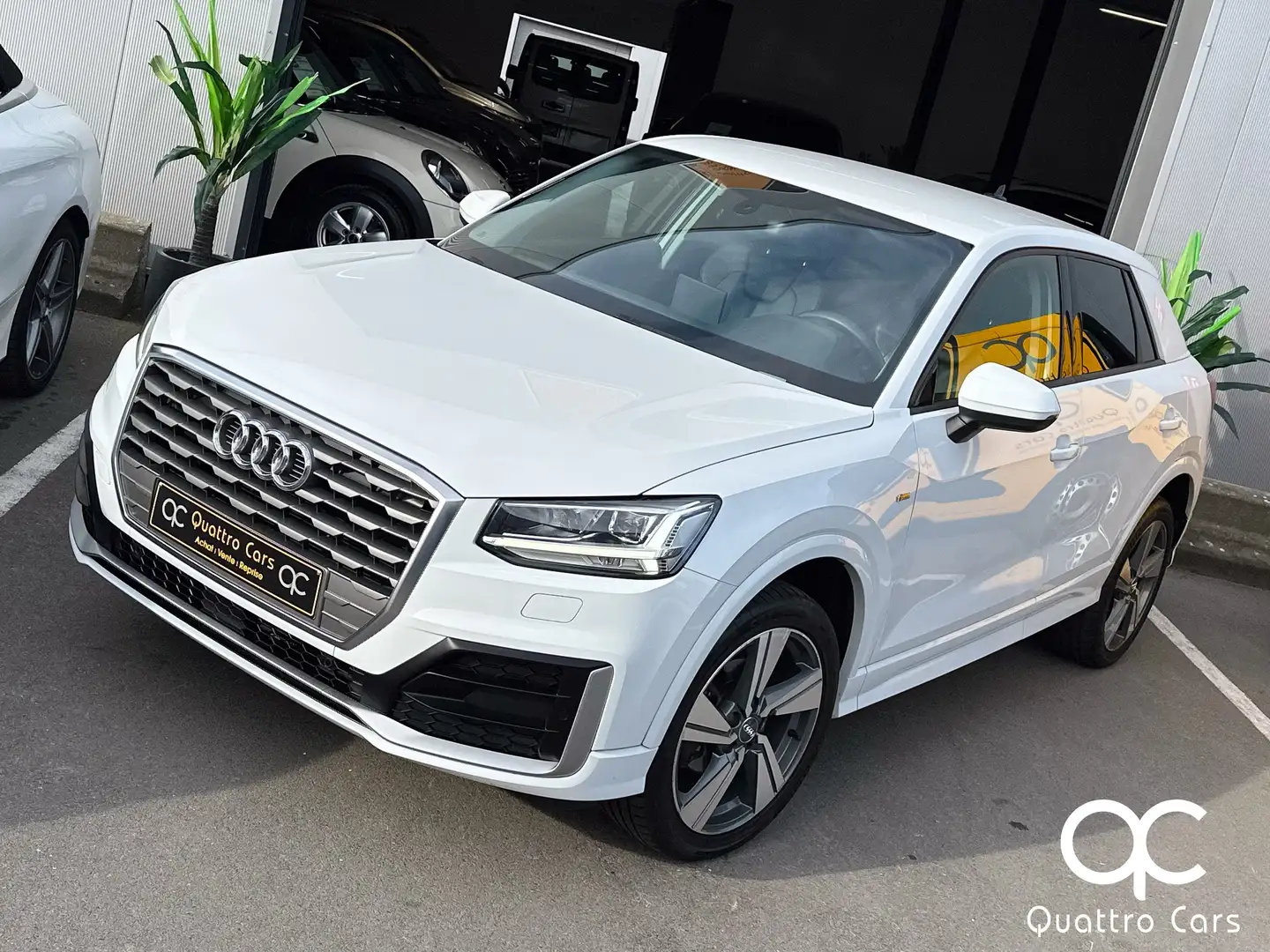 Audi Q2 1.0i S-line - Super look - Cuir - Feux led - Gps Blanc - 1