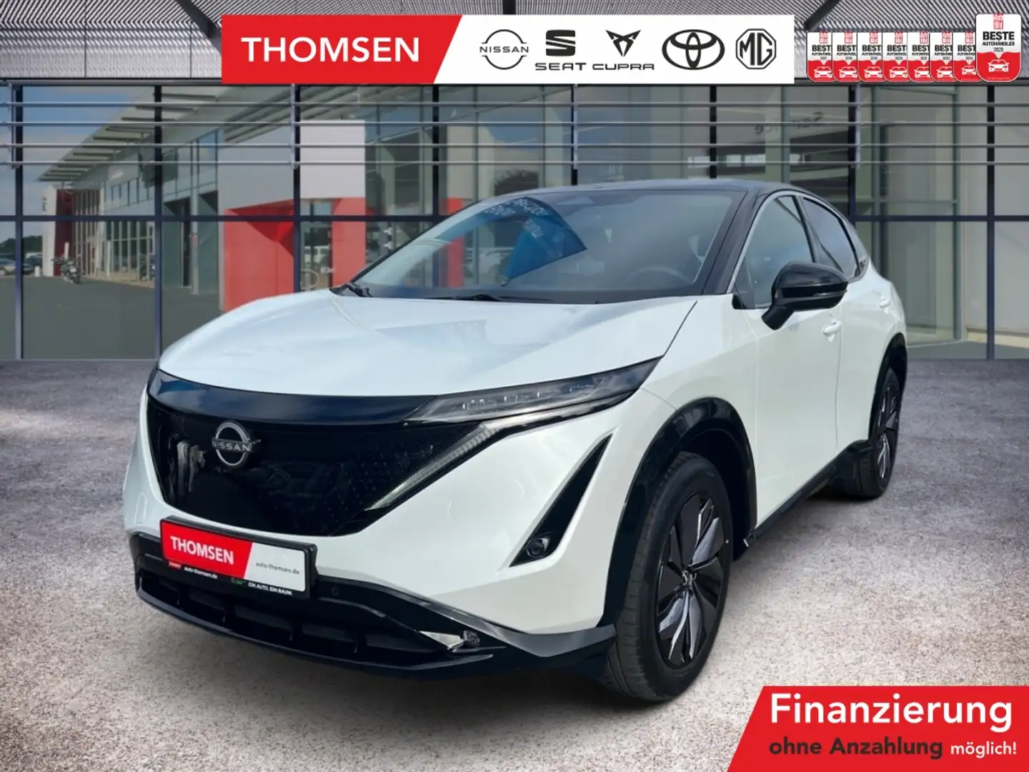 Nissan Ariya (63kWh|74kW-OBC) ACC AUT Navi LED SpurH Fehér - 1