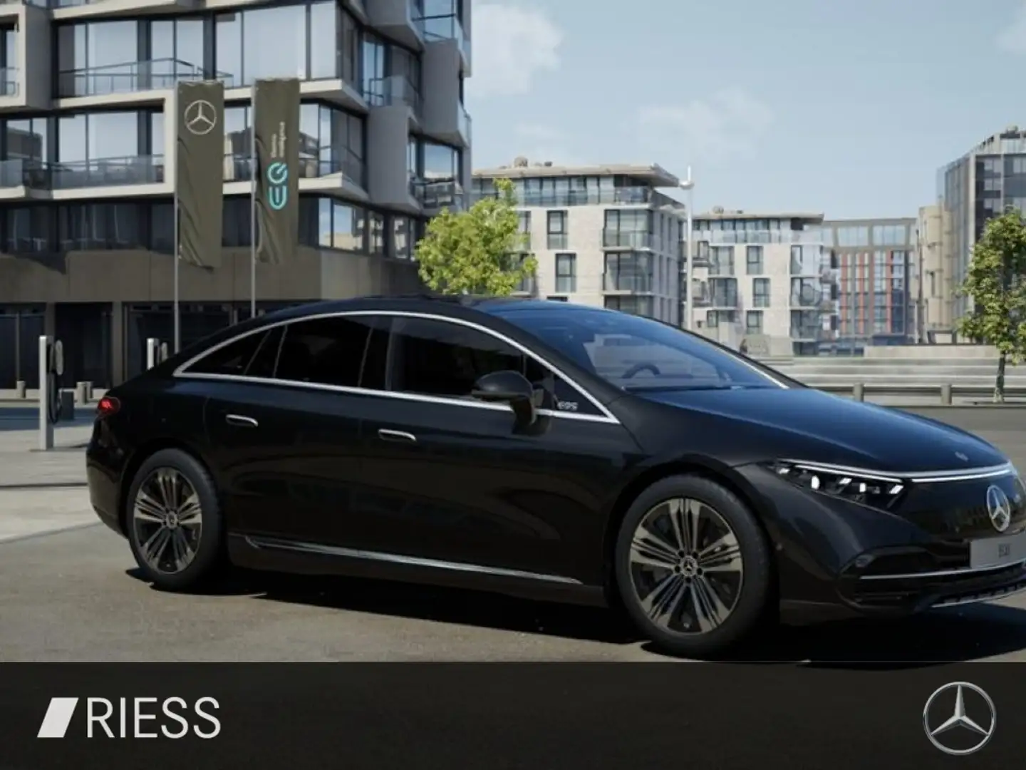 Mercedes-Benz EQS 350 Electric Art Distr Pano Keyless Spur 360 Чорний - 2