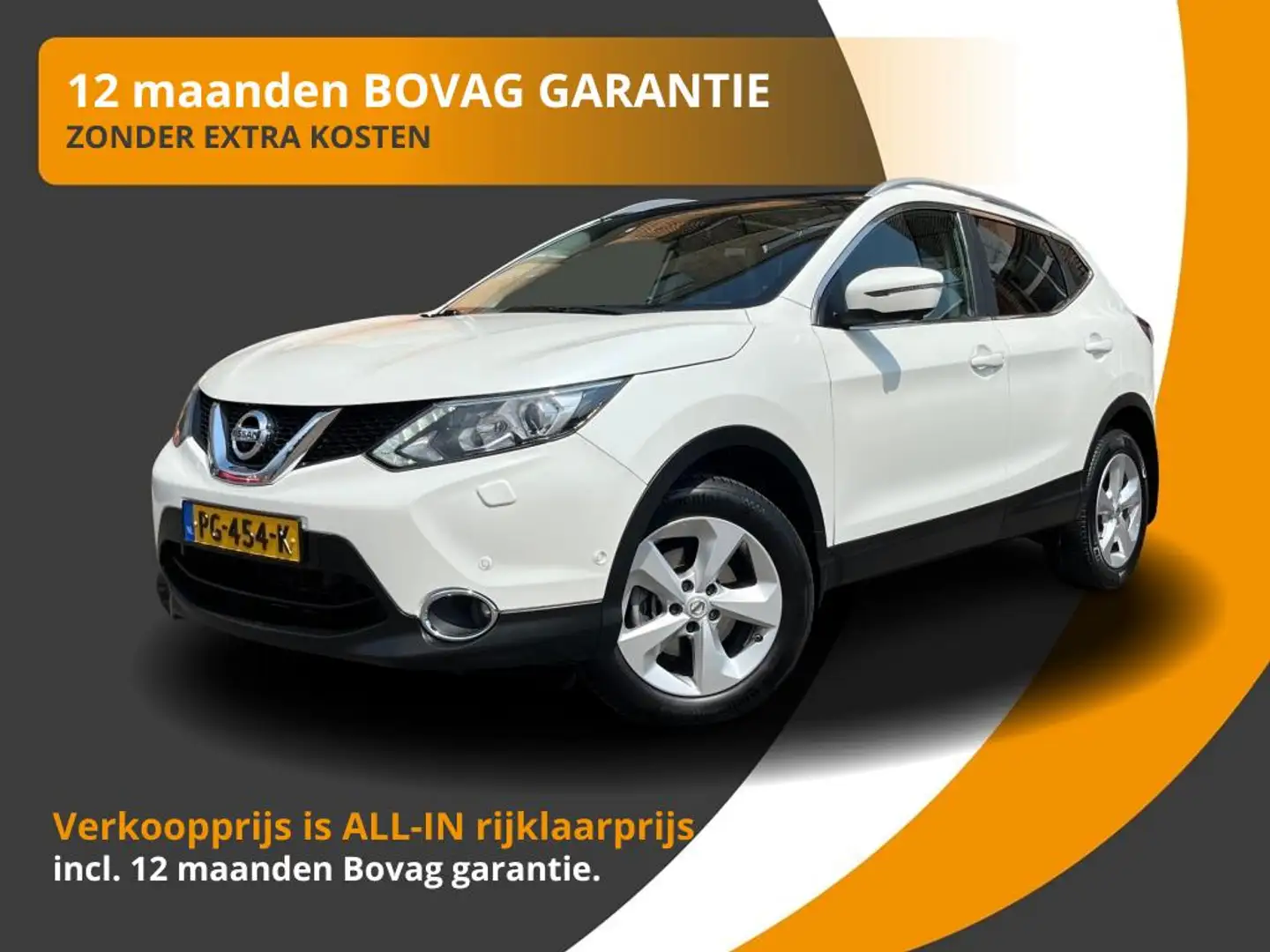 Nissan Qashqai 1.2 DIG-T TEKNA AUTOMAAT PANODAK/360CAMERA/TREKHAA Blanc - 1
