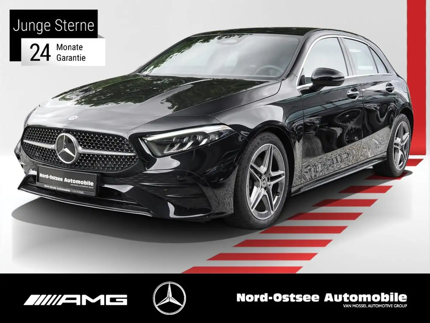 Mercedes-Benz A 200 AMG KAM KLIMA LED SITZHZG PARKASS SPURH Schwarz - 1