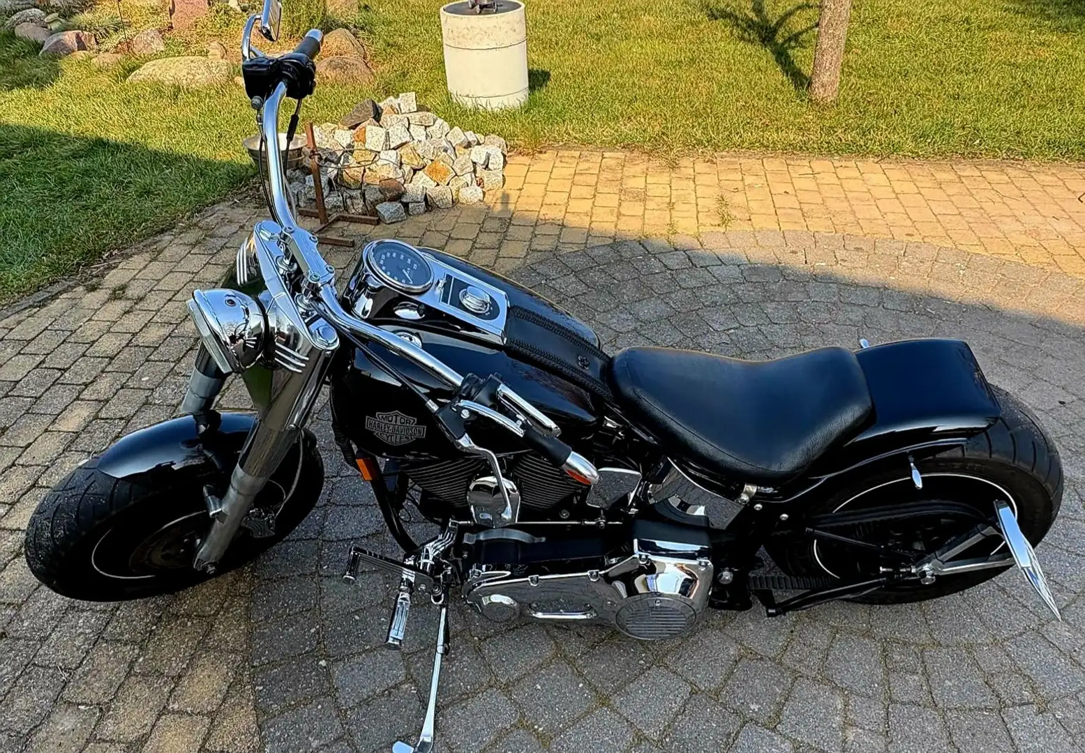 Harley-Davidson Fat Boy Harley Davidson FLSTF Vivid  Black Nero - 2