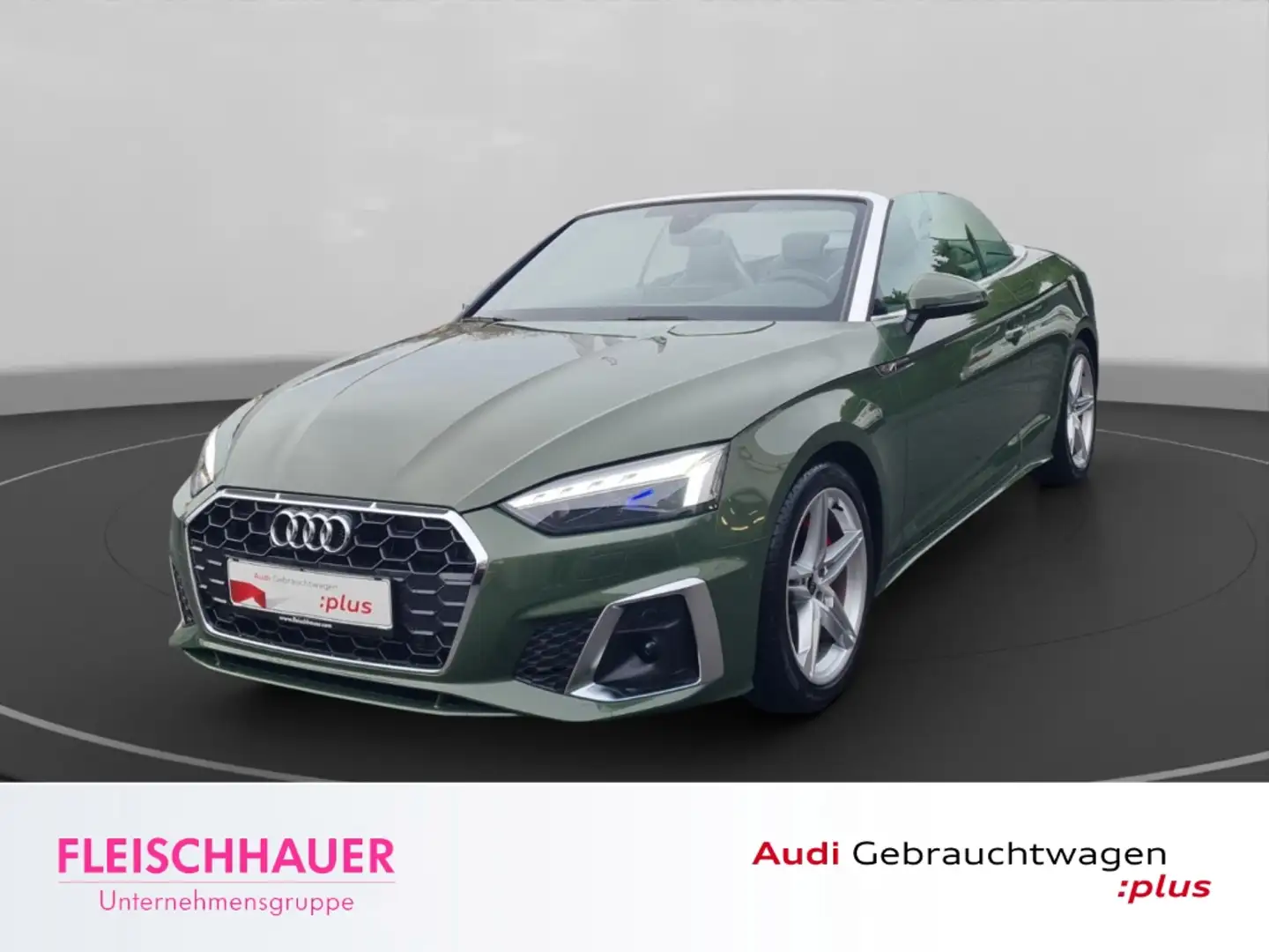 Audi A5 40 TDI S line Cabrio Navi+Matrix+ACC+CarPlay+APS P Grün - 1