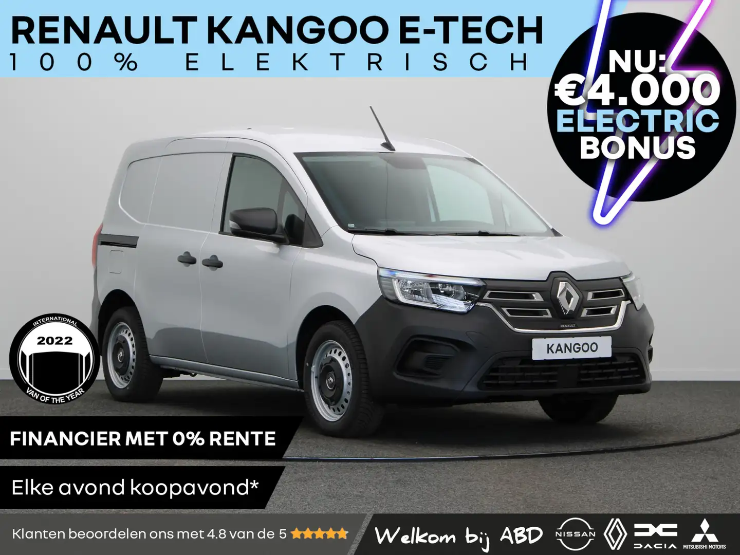 Renault Kangoo E-TECH Advance L1 22 kWh | 80kW DC laden | Achteruitrijca Argintiu - 1