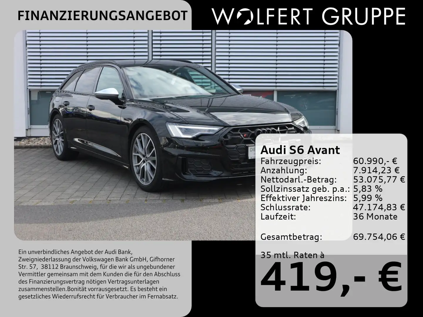 Audi S6 3.0 TDI quattro B&O*ACC*CARPLAY*MATRIX Schwarz - 1
