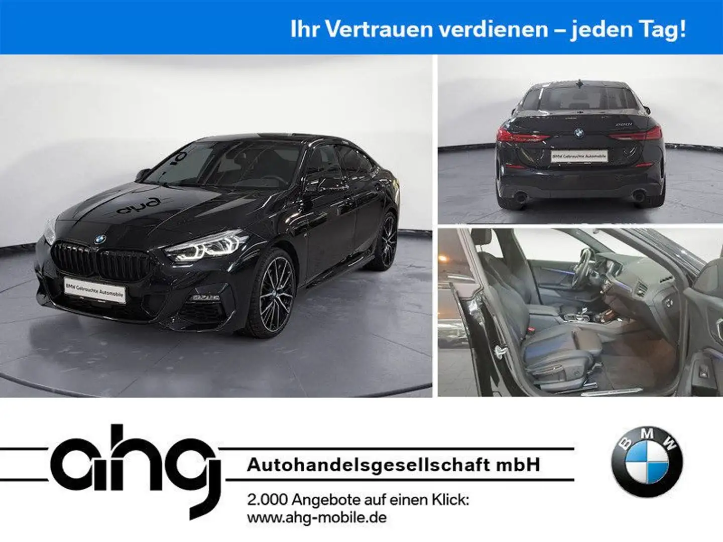 BMW 220i Gran Coupe M Sport Navi DSG Bluetooth PDC M Noir - 1