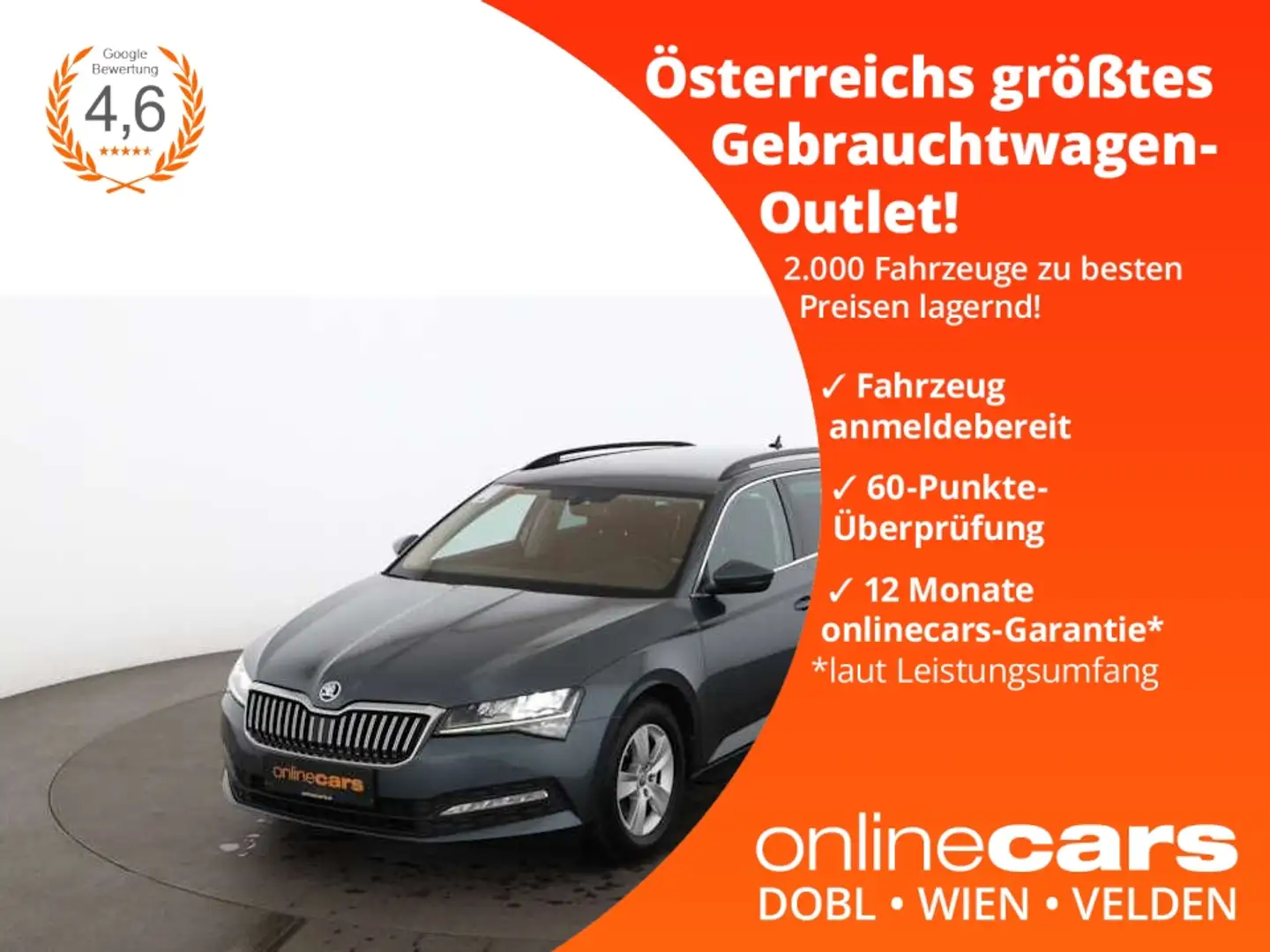 Skoda Superb Combi 2.0 TDI Ambition LED LEDER AHK NAVI Grey - 1