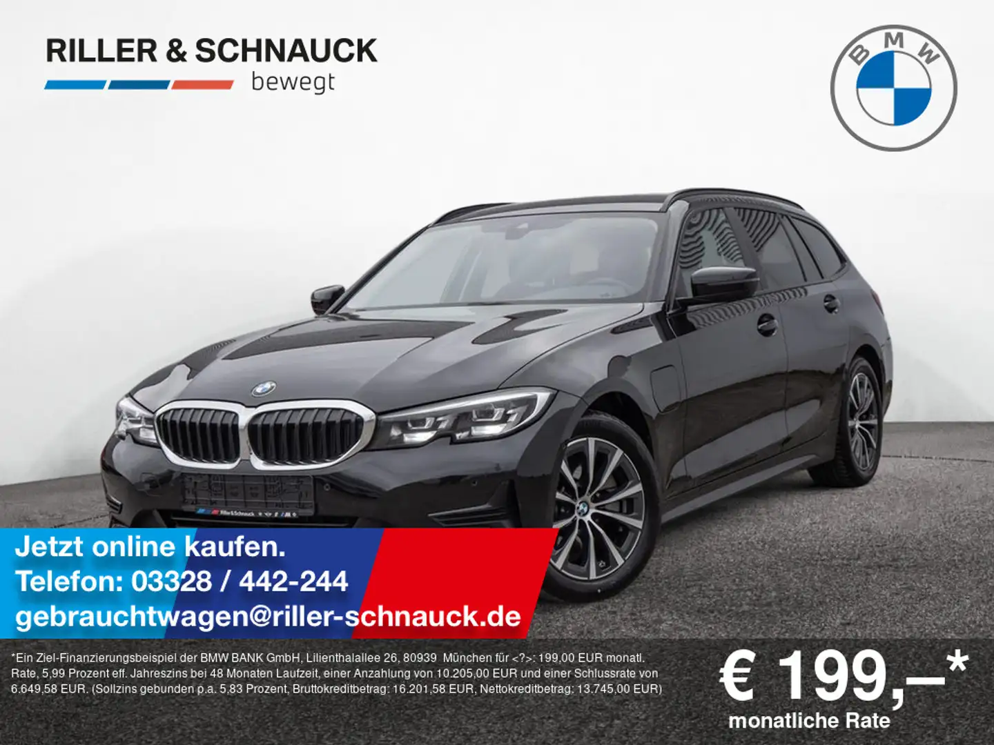 BMW 320 e Touring Advantage NAVI+KAM+LED+KLIMAAUT+ Nero - 1