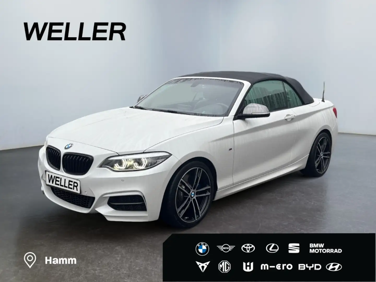 BMW 240 Cabrio *LED*Alcantara*H/K*SHZ*Navi*DAB*PDC* Weiß - 1