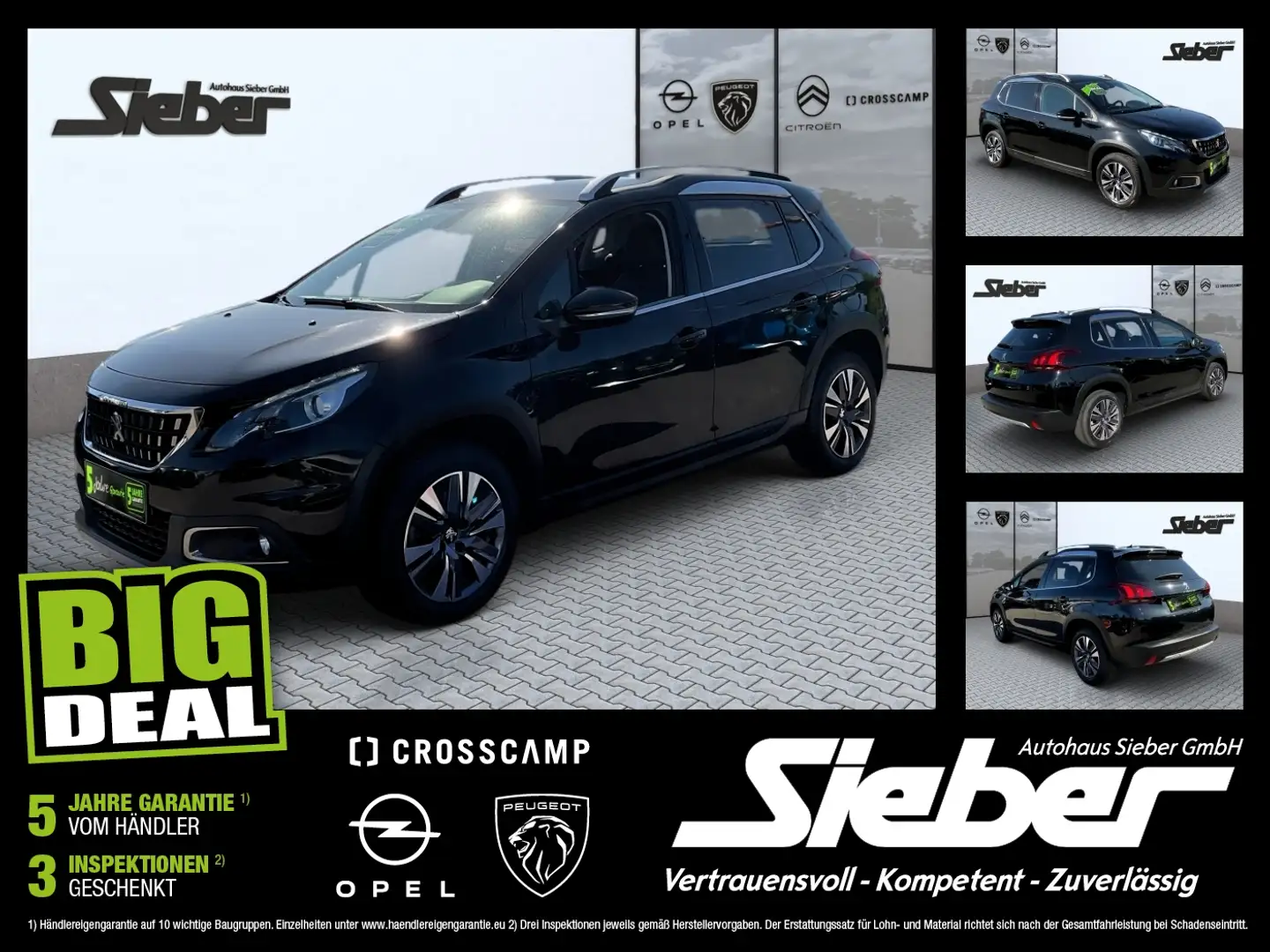 Peugeot 2008 1.2 PureTech 110 Allure Leder LM KlimaA Black - 1