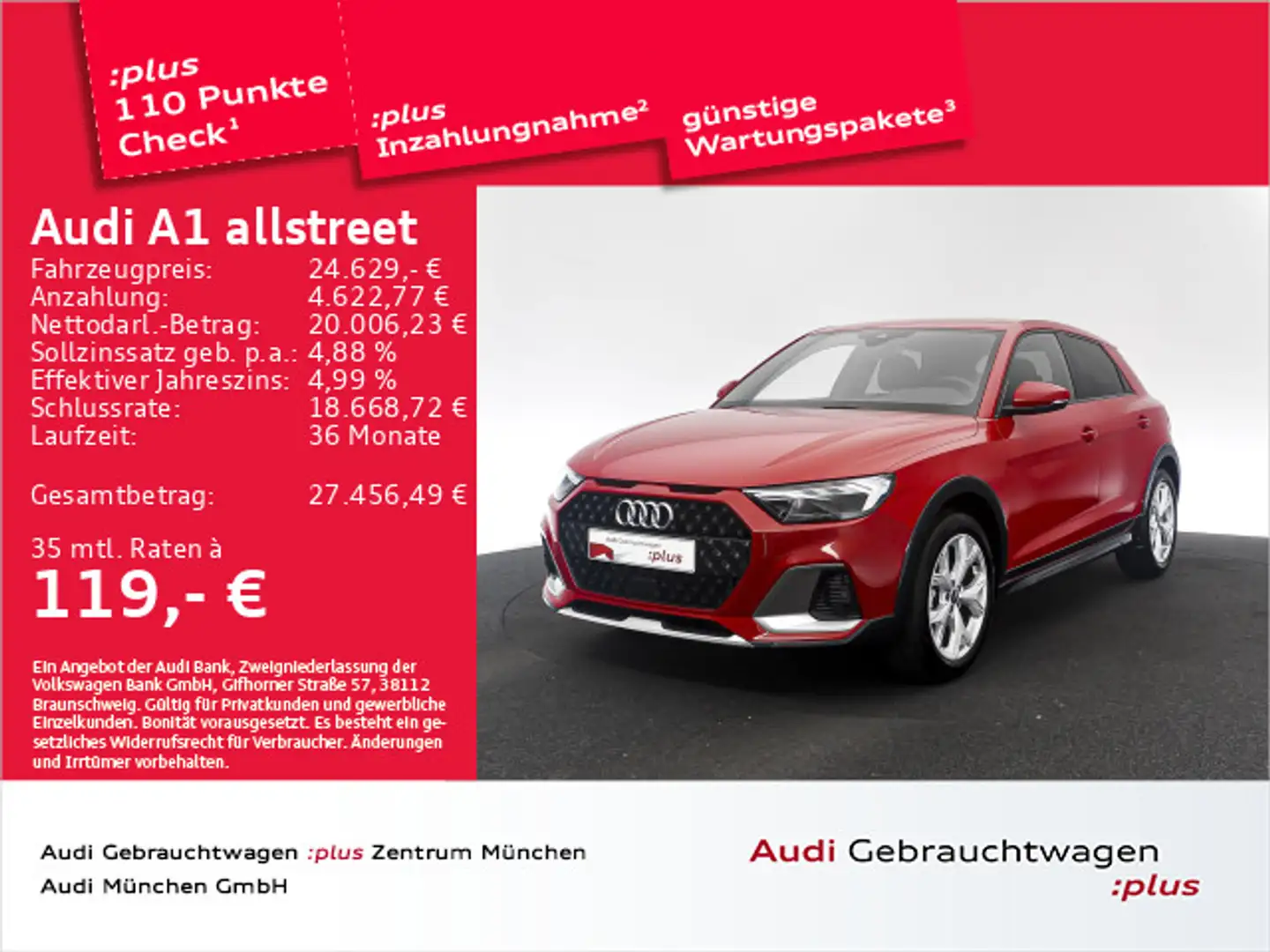 Audi A1 30 TFSI S tronic S line Navi+/ACC Rot - 1