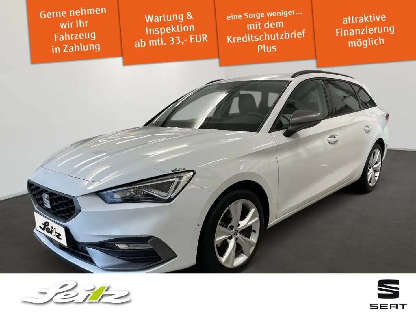 SEAT Leon Sportstourer 1.5 eTSI FR *LED*KAMERA*NAVI*SITZH* Wit - 1