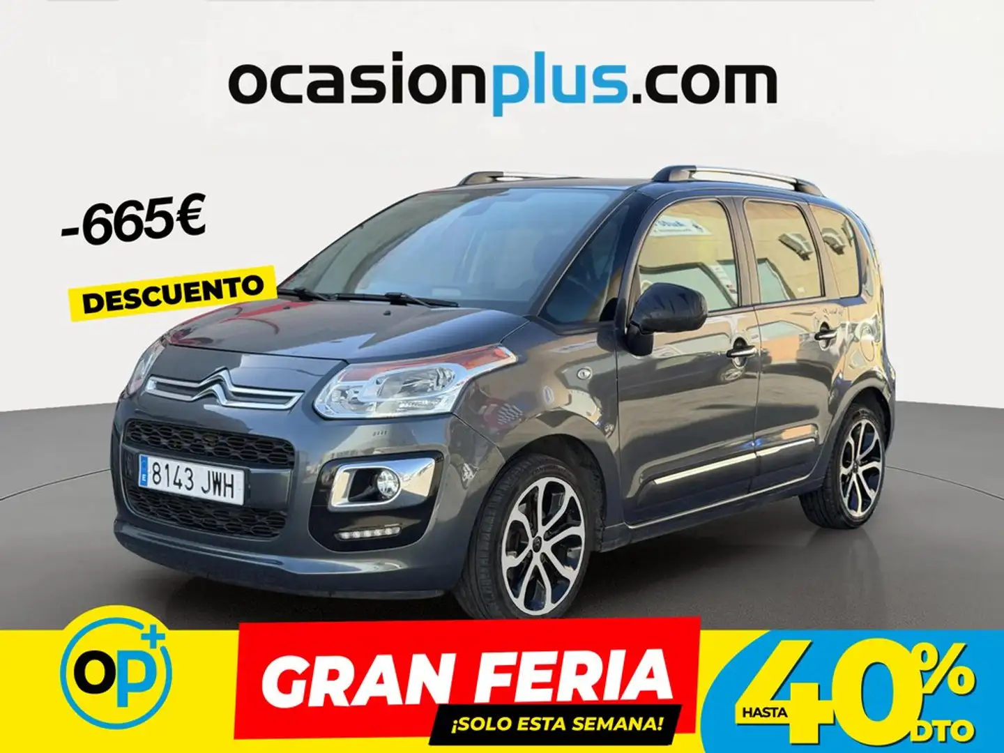 Citroen C3 Picasso 1.2 PureTech Feel Edition 110 Gris - 1