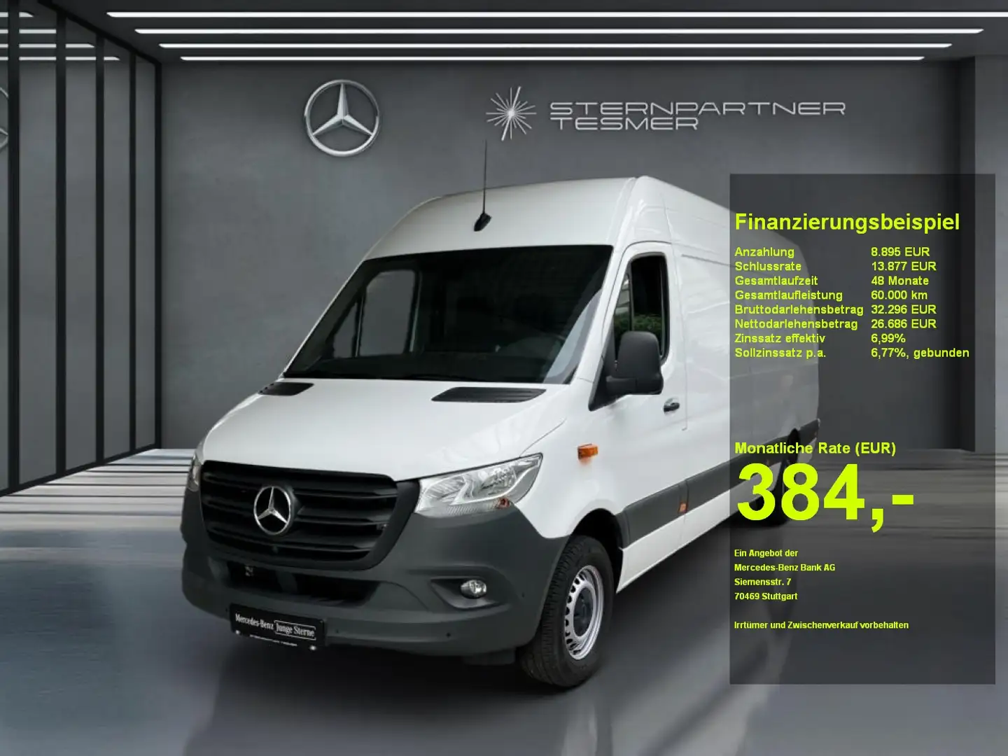 Mercedes-Benz Sprinter 315 CDI Maxi L3H2 +MBUX+360°+NAVI+DAB Weiß - 1