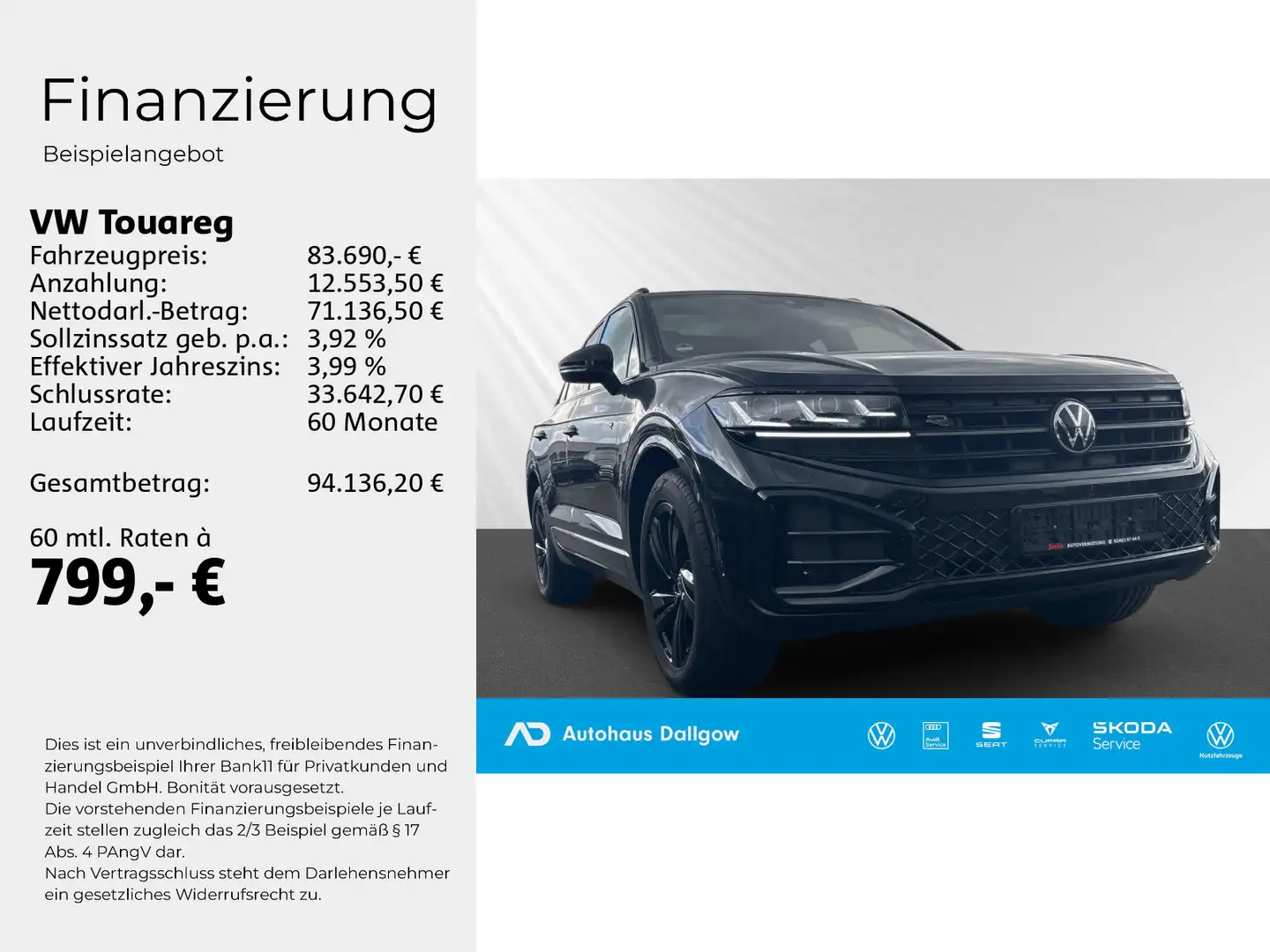 Volkswagen Touareg 3.0 V6 TDI R-Line 4Motion Schwarz - 2