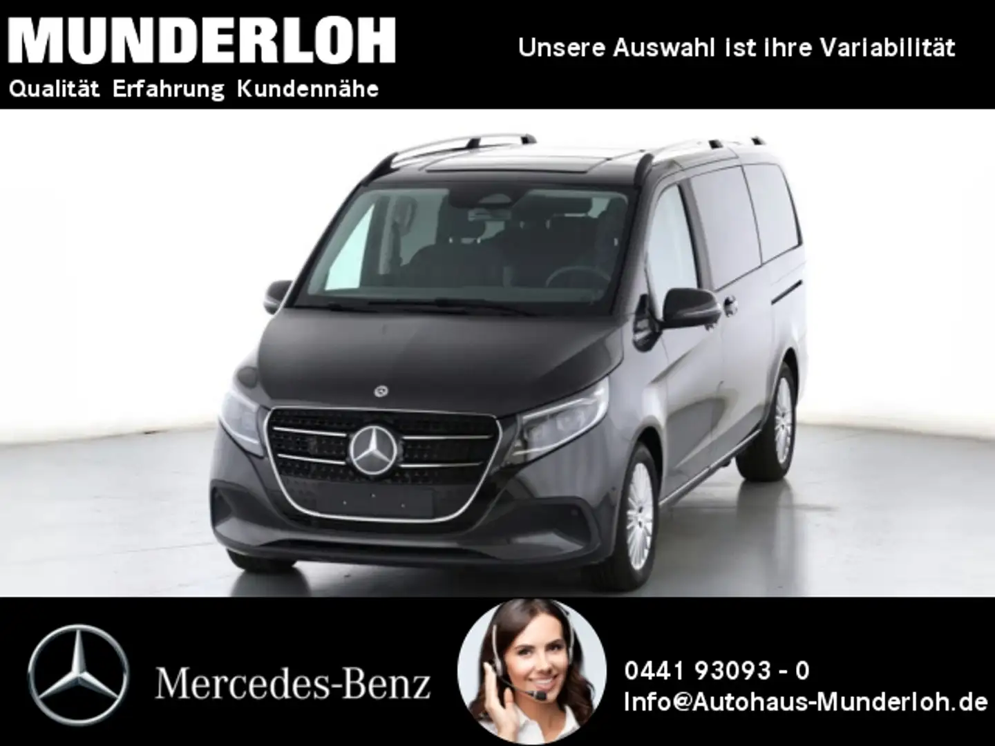 Mercedes-Benz V 220 d STYLE Lang el.Schiebe AHK SpurW W-Paket Grijs - 1