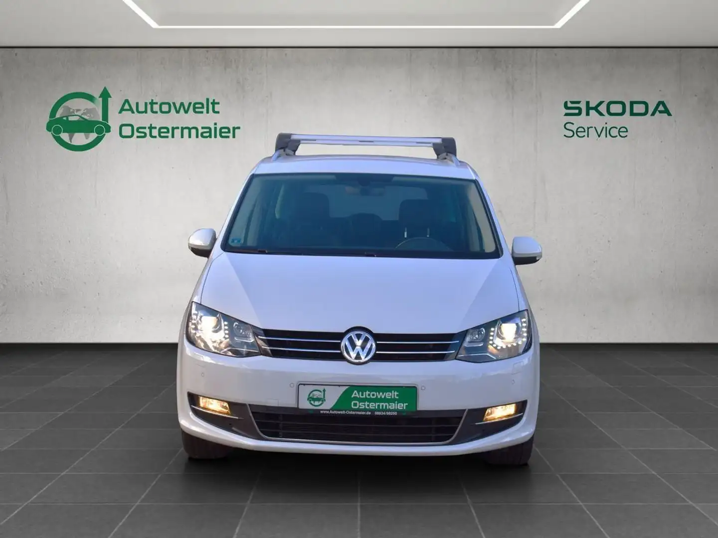 Volkswagen Sharan 2.0 TDI DSG 4 M. Highline*AHK*7-Si.*Navi* Blanc - 2