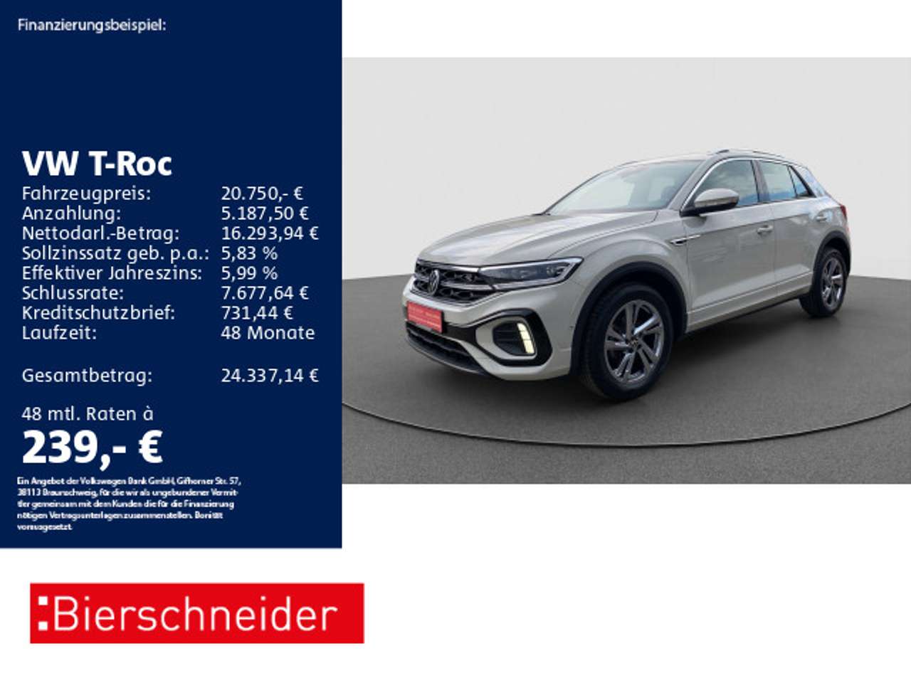Volkswagen T-Roc 2024 — 1.0 TSI R-Line LED-PLUS CAM SHZ ACC