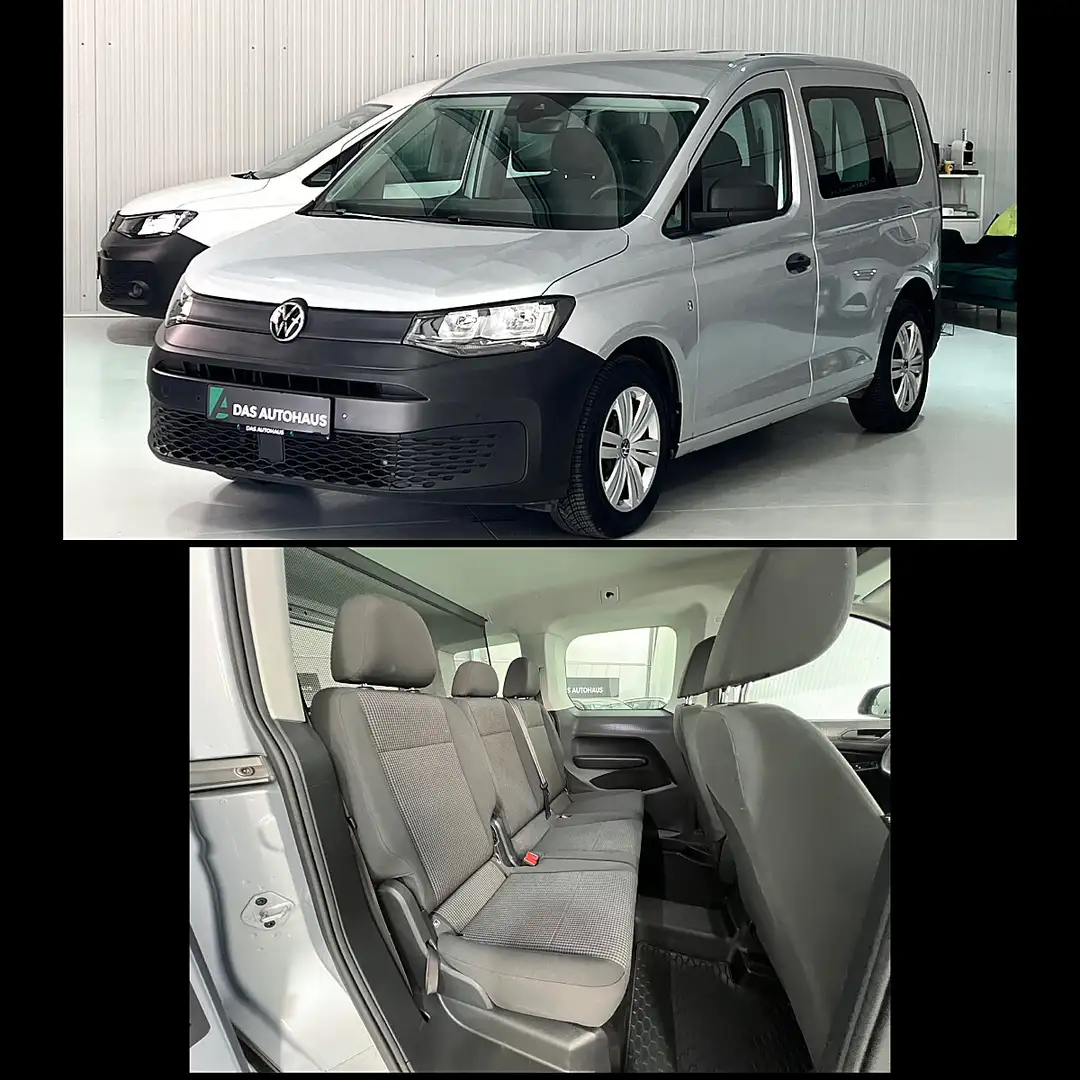 Volkswagen Caddy Kombi 2,0 TDI 5 Sitzer/Navi/Parksensoren/DAB+ Silber - 1
