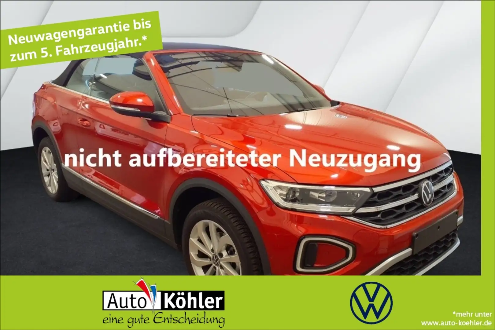 Volkswagen T-Roc Cabriolet Style TSi Matrix 2xKlima ACC LED Rot - 1