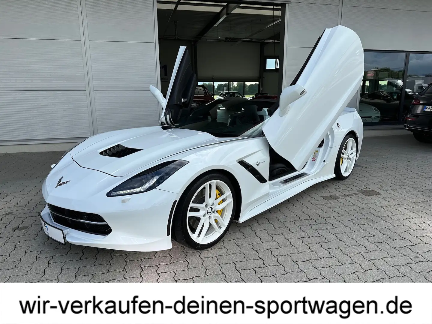 Corvette C7 6.2 Stingray Z51 Perf.-Paket Flügeltüren Dt. Fzg. Blanc - 2