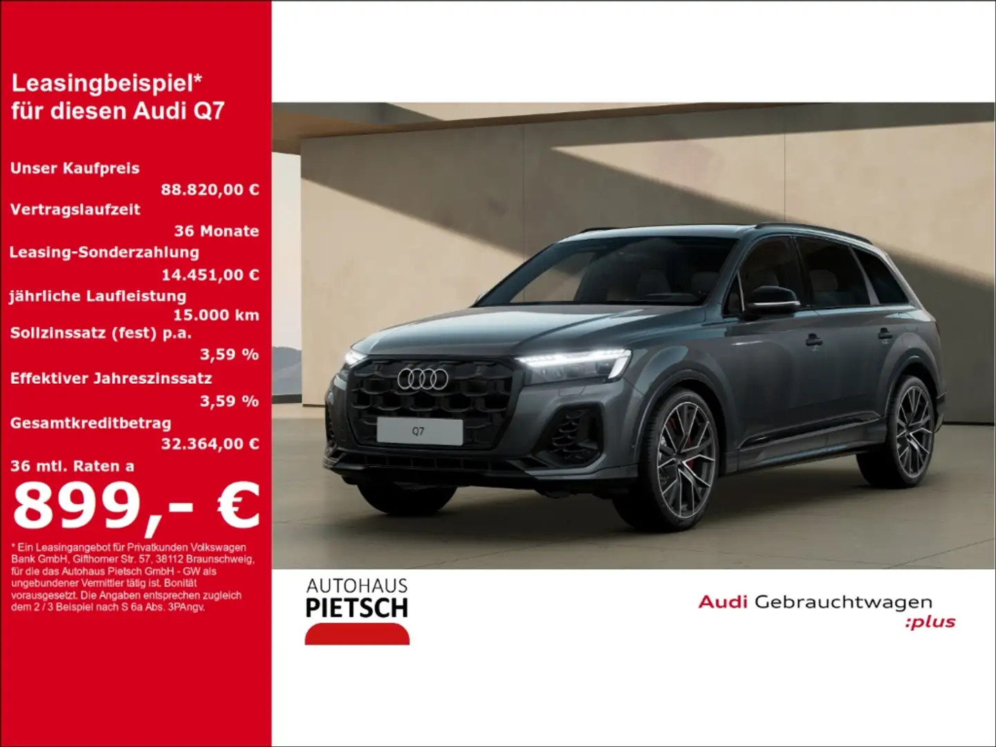 Audi Q7 60 TFSI e quattro S line Pano Matrix Leder Gris - 1