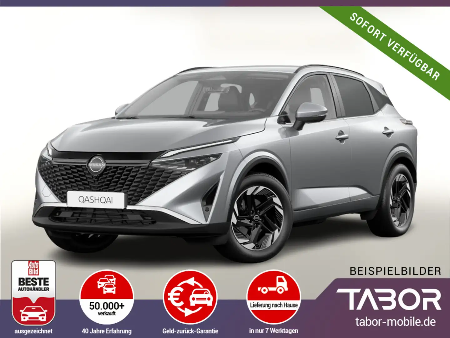 Nissan Qashqai MHEV 158 CVT N-Connecta SHZ LHZ ACC Keyl Silber - 1