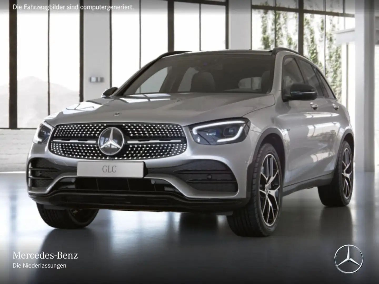 Mercedes-Benz GLC 300 de 4M AMG+NIGHT+PANO+MULTIBEAM+FAHRASS+HUD Silber - 2
