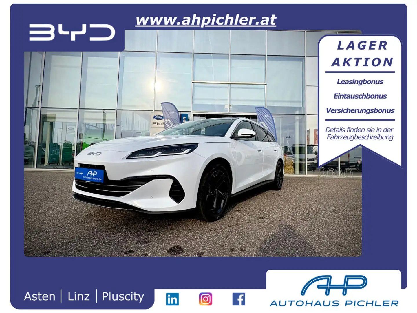 BYD Seal 6 DM-i Touring Comfort PHEV 19kWh 212PS LEASING A... Weiß - 1