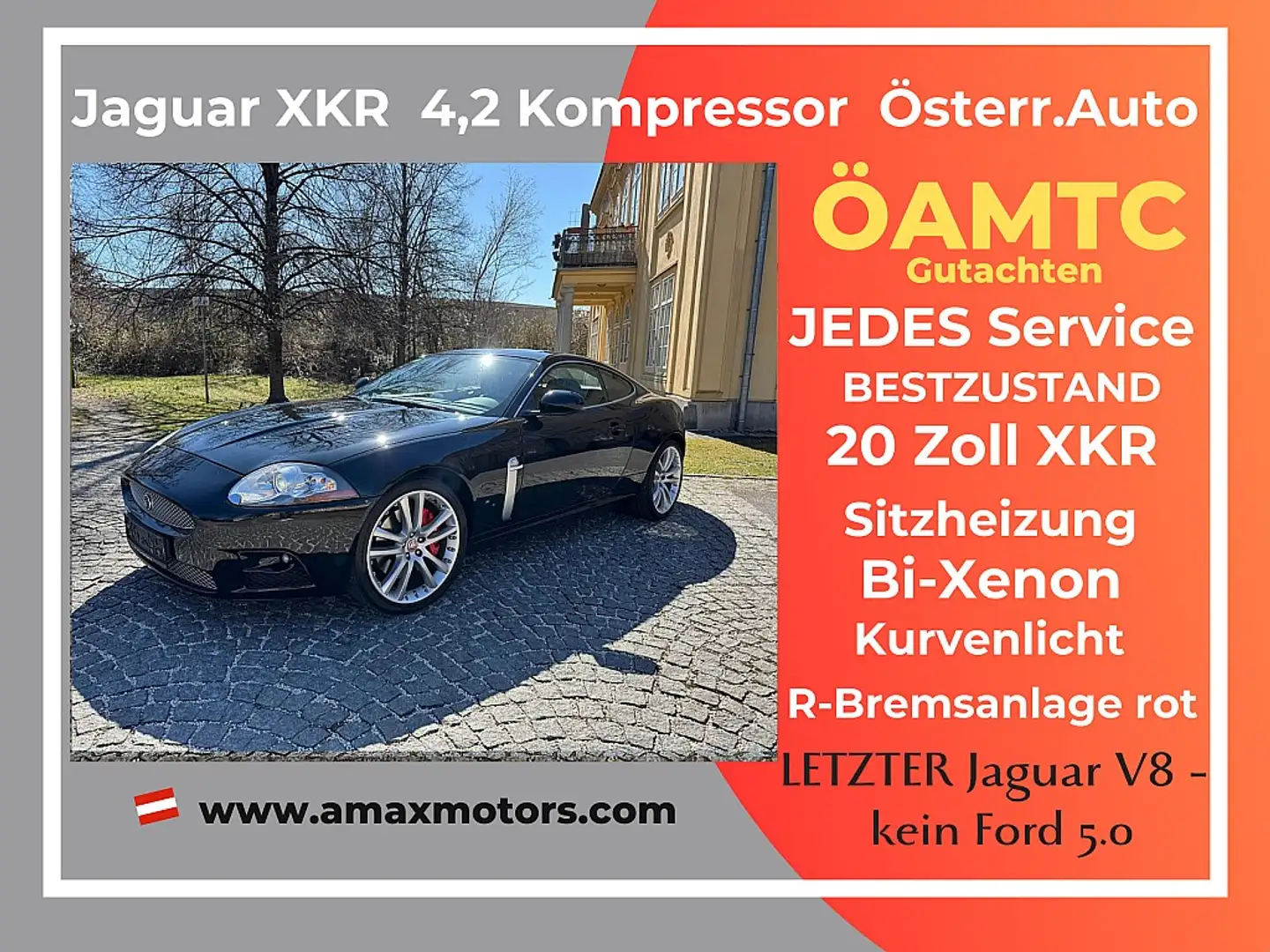 Jaguar XK8 XK 4,2  XKR  Österreichisches Auto im Bestzusta... Noir - 1