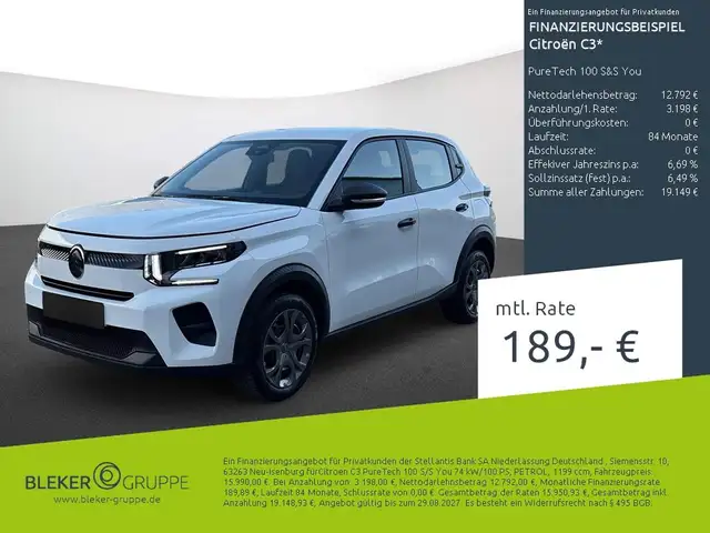 2025 Citroen C3 in White for sale
