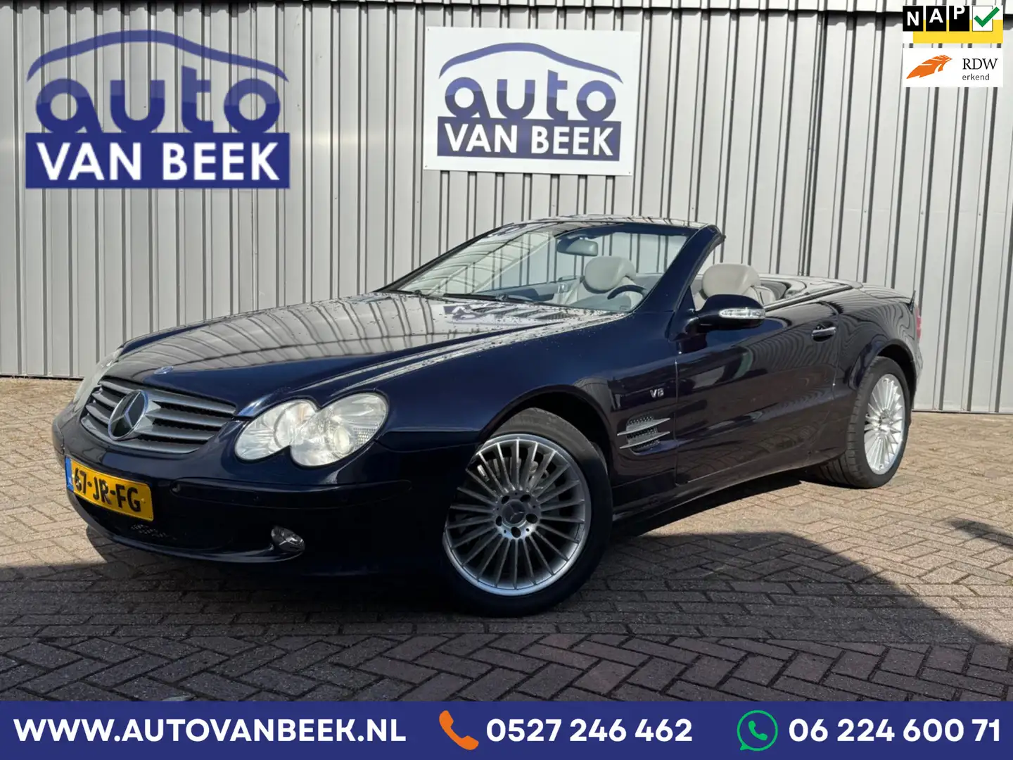 Mercedes-Benz SL 500 500|Cabrio|V8|Luchtvering|ACC|Stoelverw.+venti. Blauw - 1