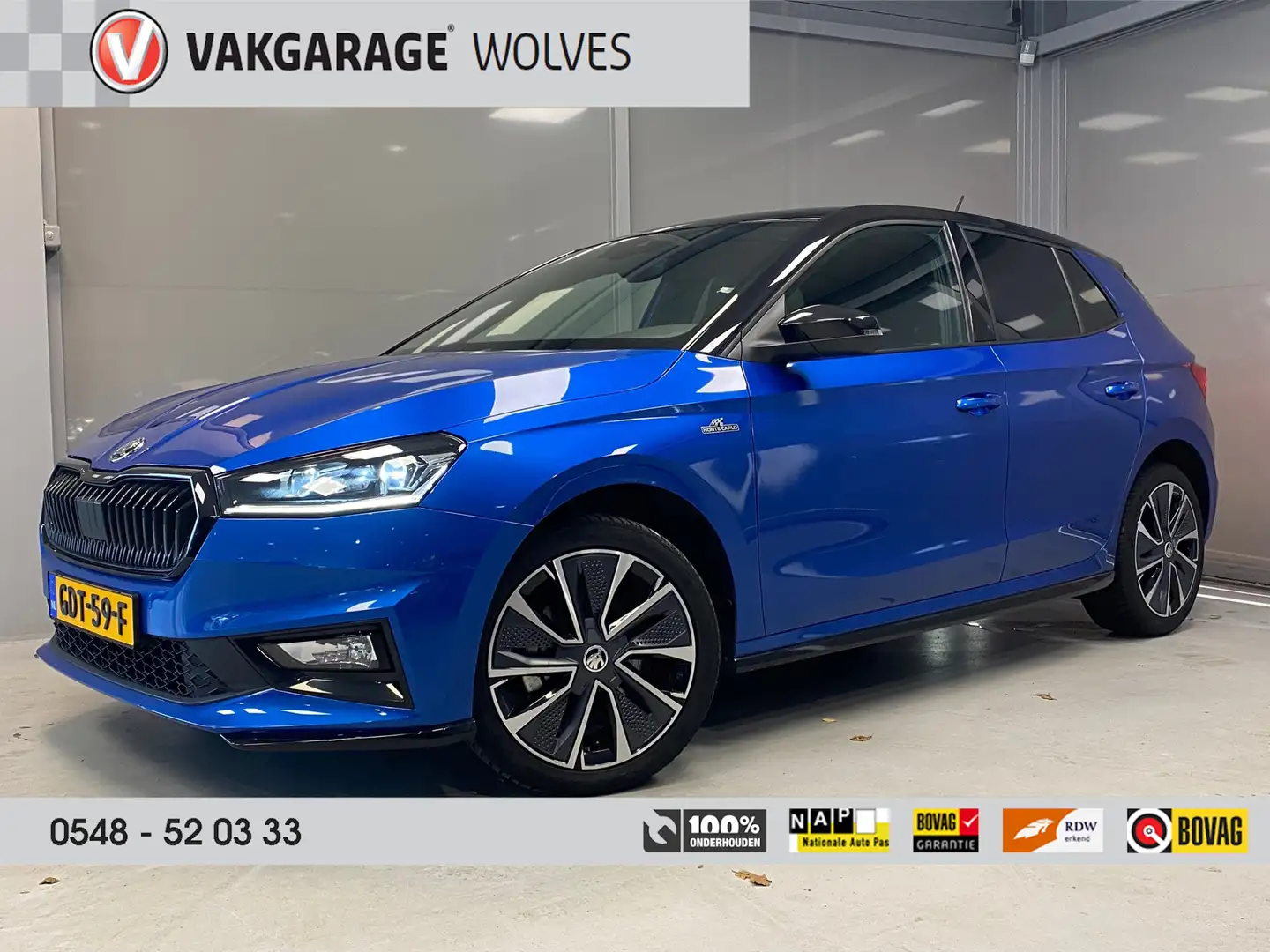 Skoda Fabia 1.0 TSI Monte Carlo | LED | CLIMA | VIRTUAL COCKPI Blauw - 1