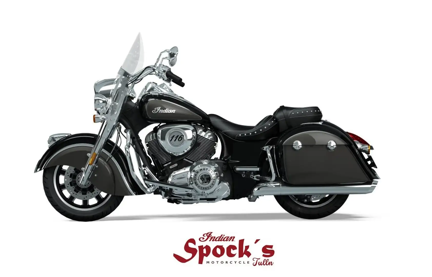 Indian Springfield Black metallic & Titanium Metallic Noir - 2