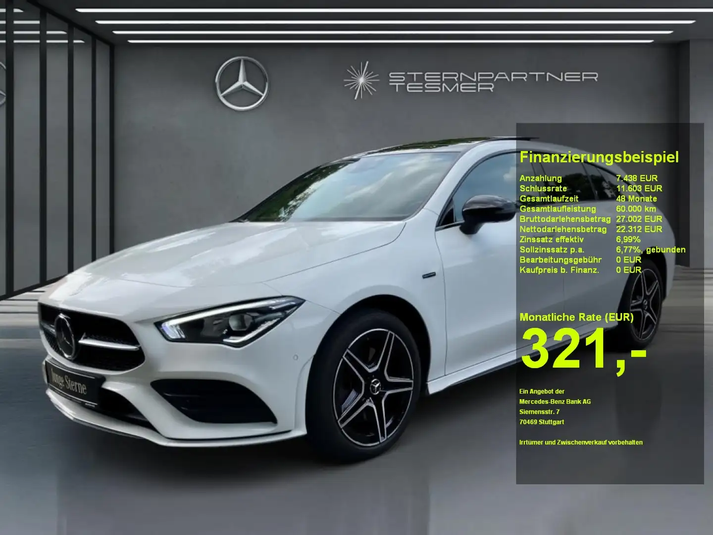 Mercedes-Benz CLA 250 e SB AMG Night Ambi Memory 360° ACC Pano Blanc - 1