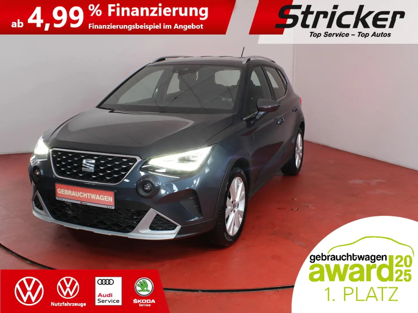 SEAT Arona Xperience 1.0TSI DSG  213,-ohne Anzahlung LED Silber - 1