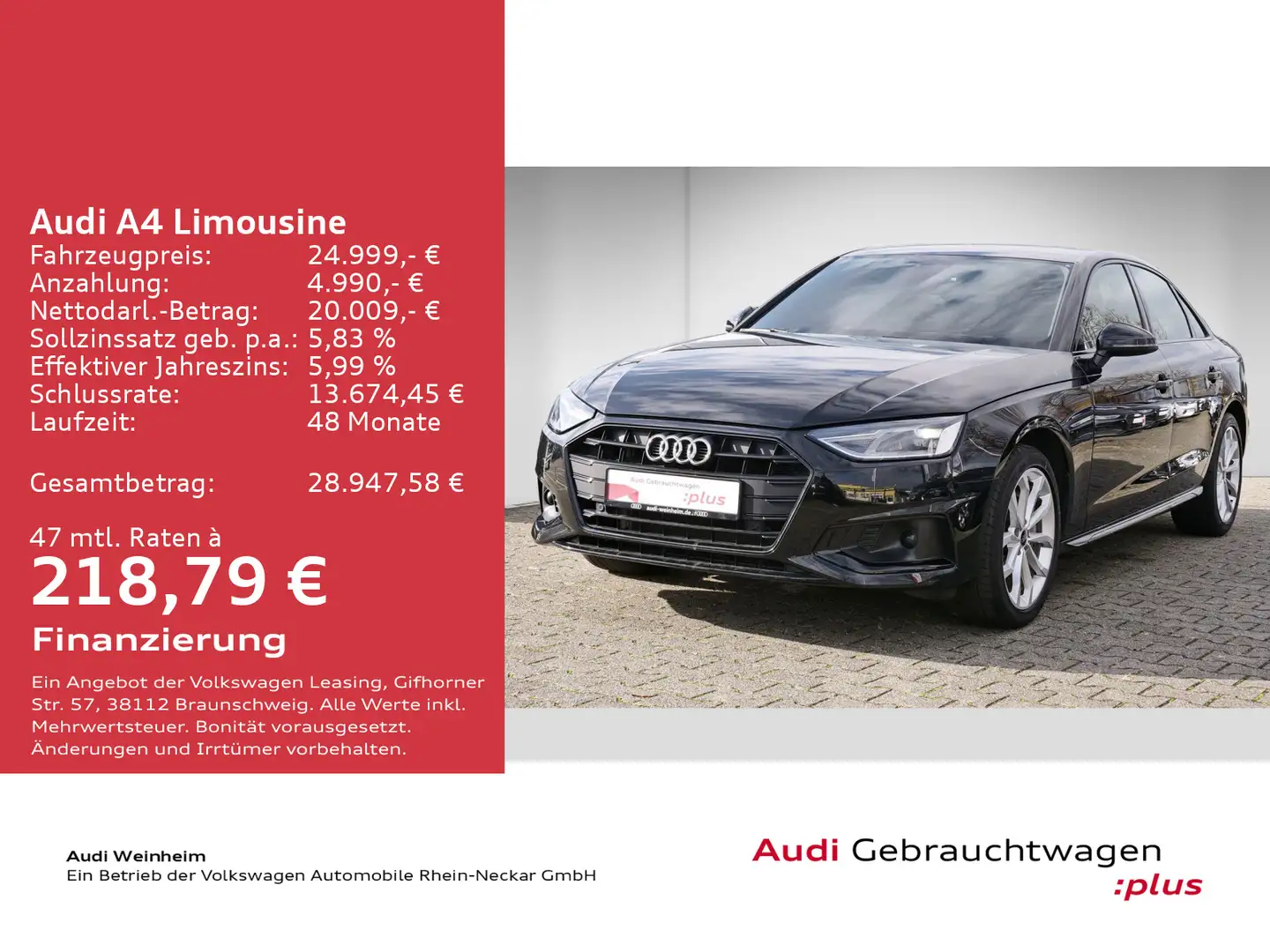 Audi A4 40 TDI Digitaltacho Kamera Navi uvm Schwarz - 2