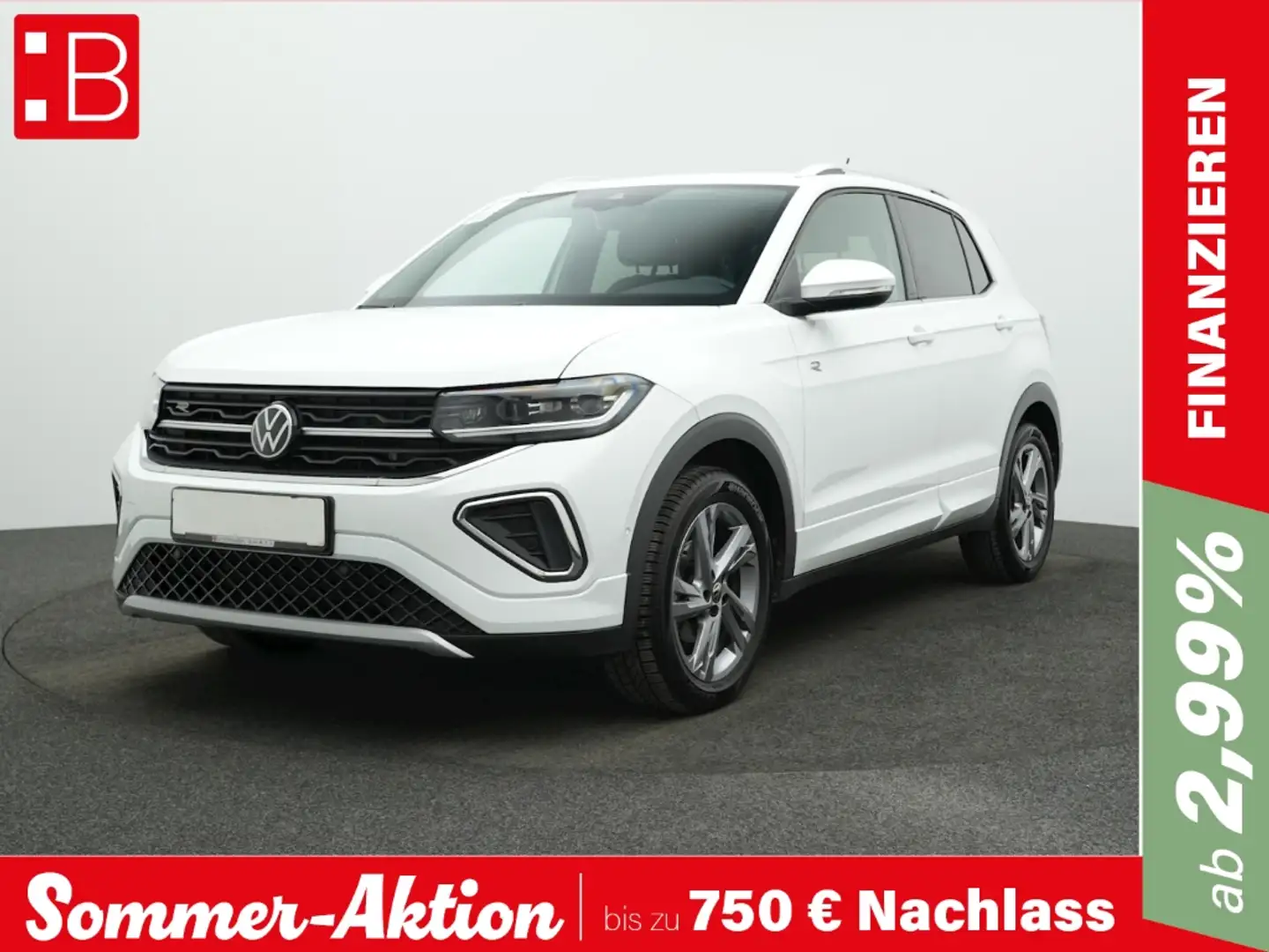 Volkswagen T-Cross 1.0 TSI R-Line IQ.LIGHT NAVI KAMERA ACC SHZ Weiß - 1