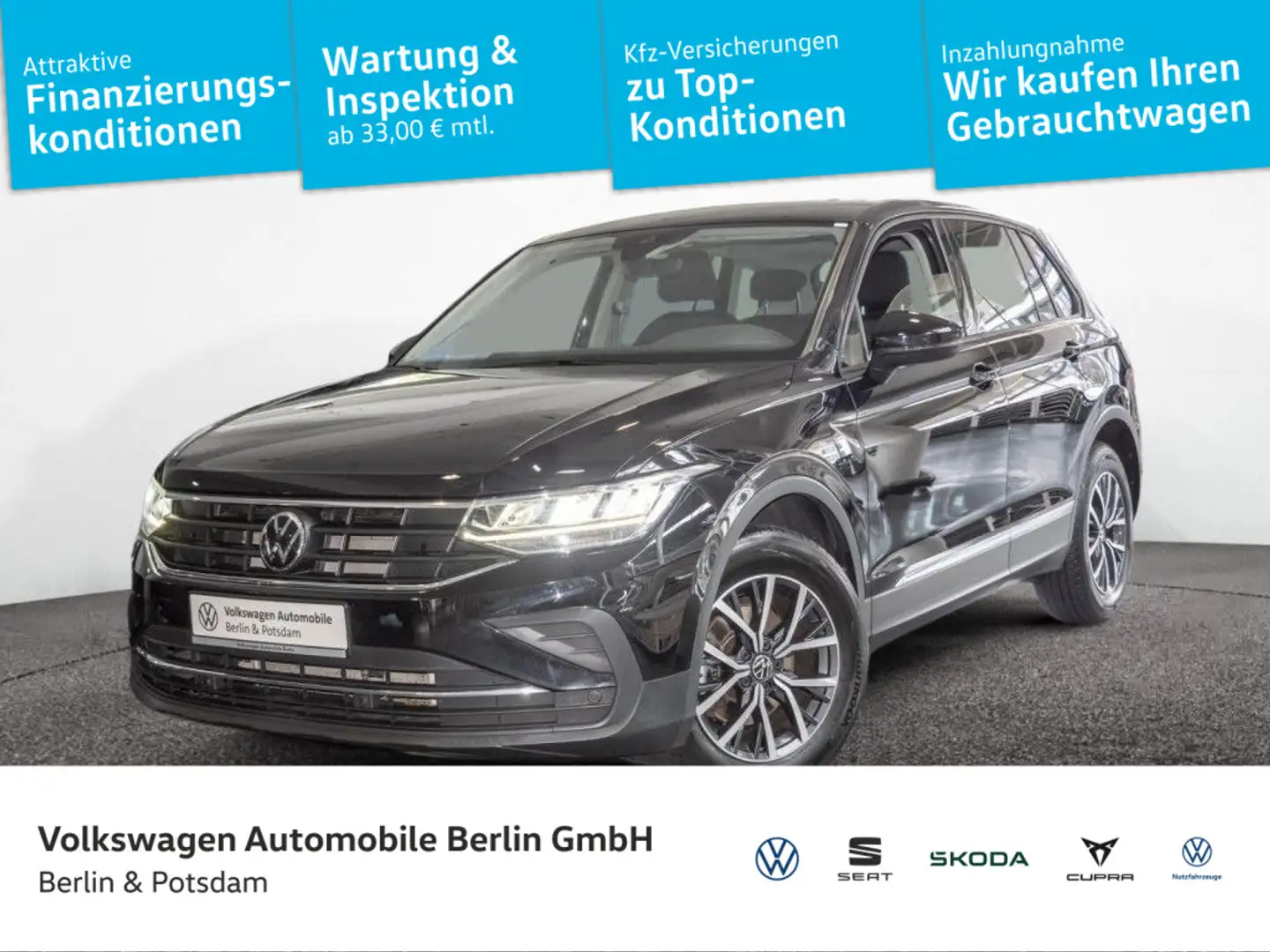 Volkswagen Tiguan 1.5 TSI Navi AHK LED Sitzhzg ACC Nero - 1