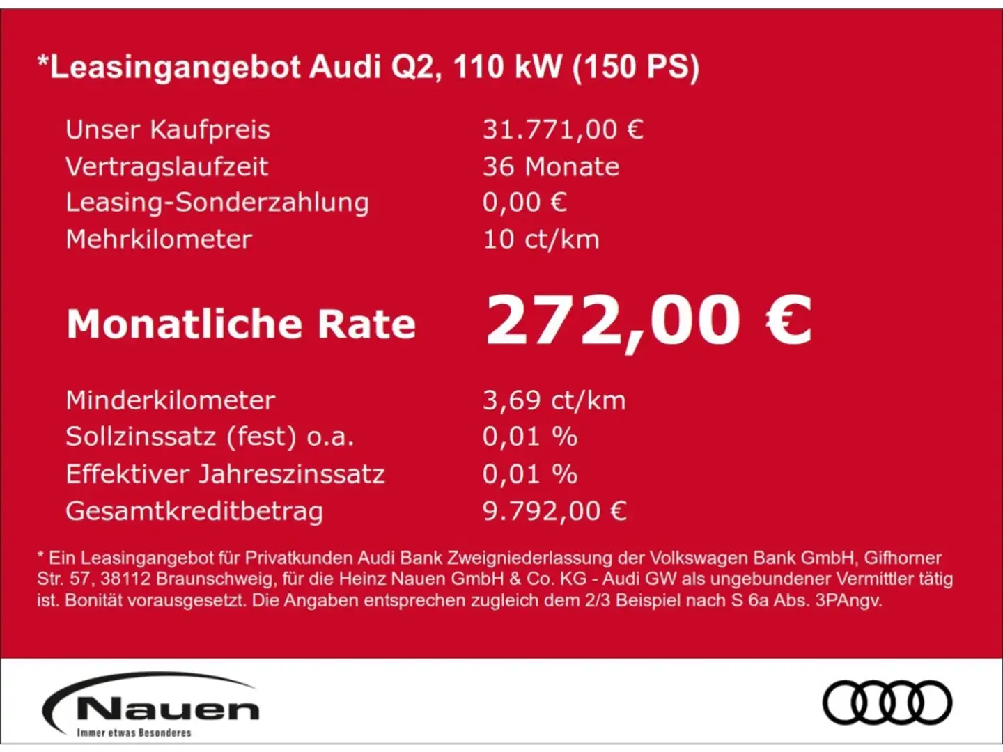 Audi Q2 35 TFSI S-line *Leasingrate 272,-€* Grau - 2