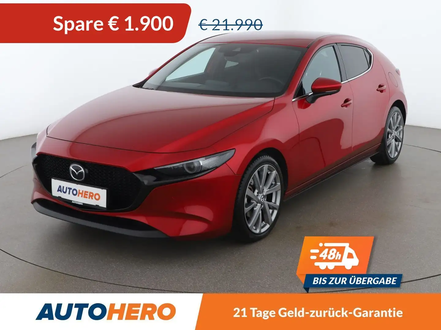 Mazda 3 2.0 GT + *LED*360°*NAVI*ACC*HUD*SPUR*BOSE* Rot - 1