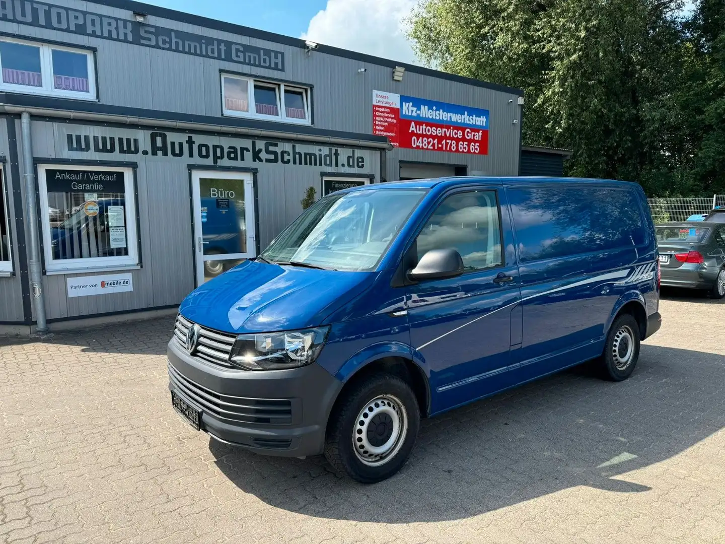 Volkswagen T6 Transporter Kasten 3-SITZER°AHK°M+S°TÜV 05/27 Blau - 1
