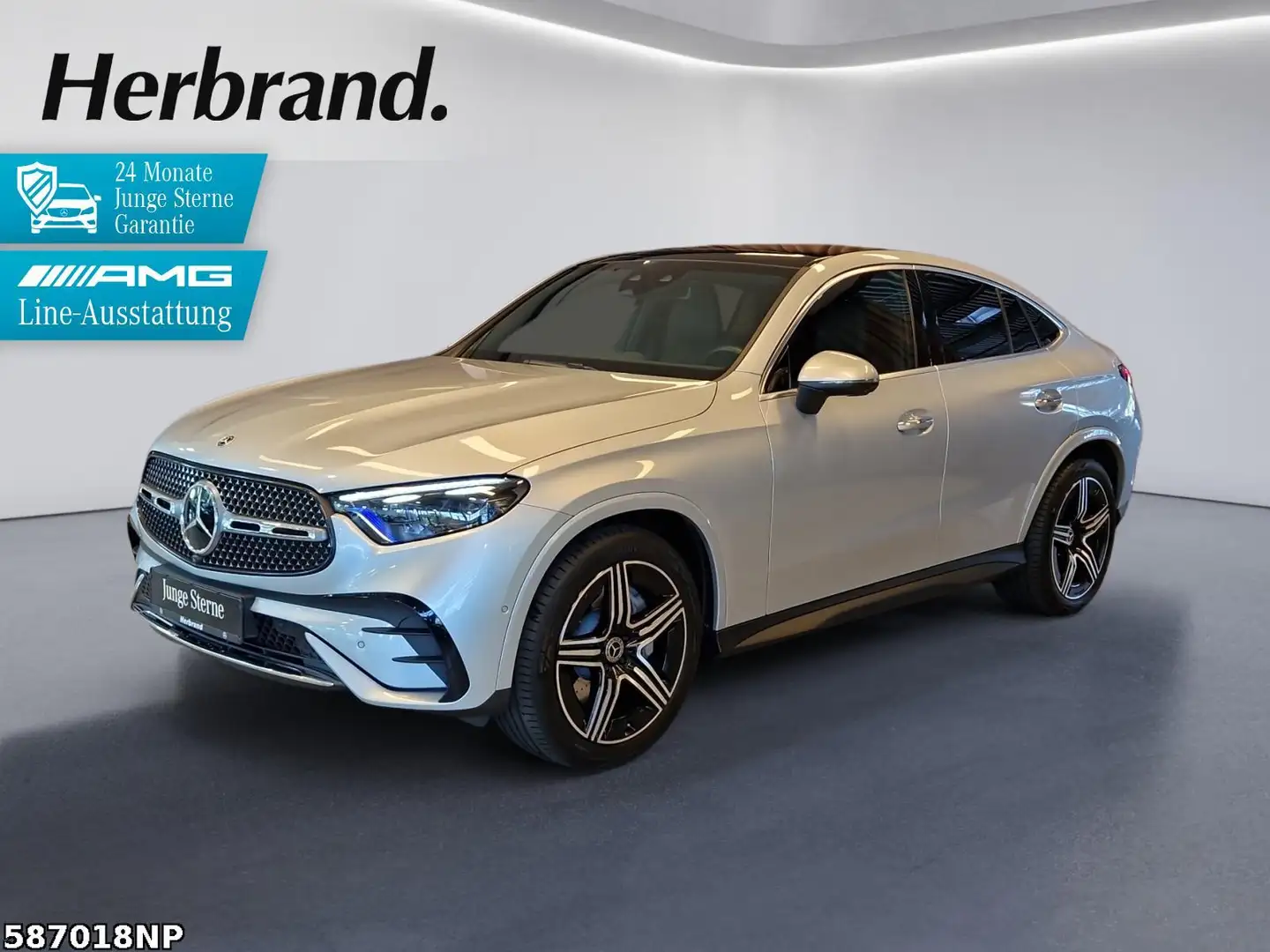 Mercedes-Benz GLC 300 d 4M AMG Coupé AHK Panorama Digital 20" Argent - 1