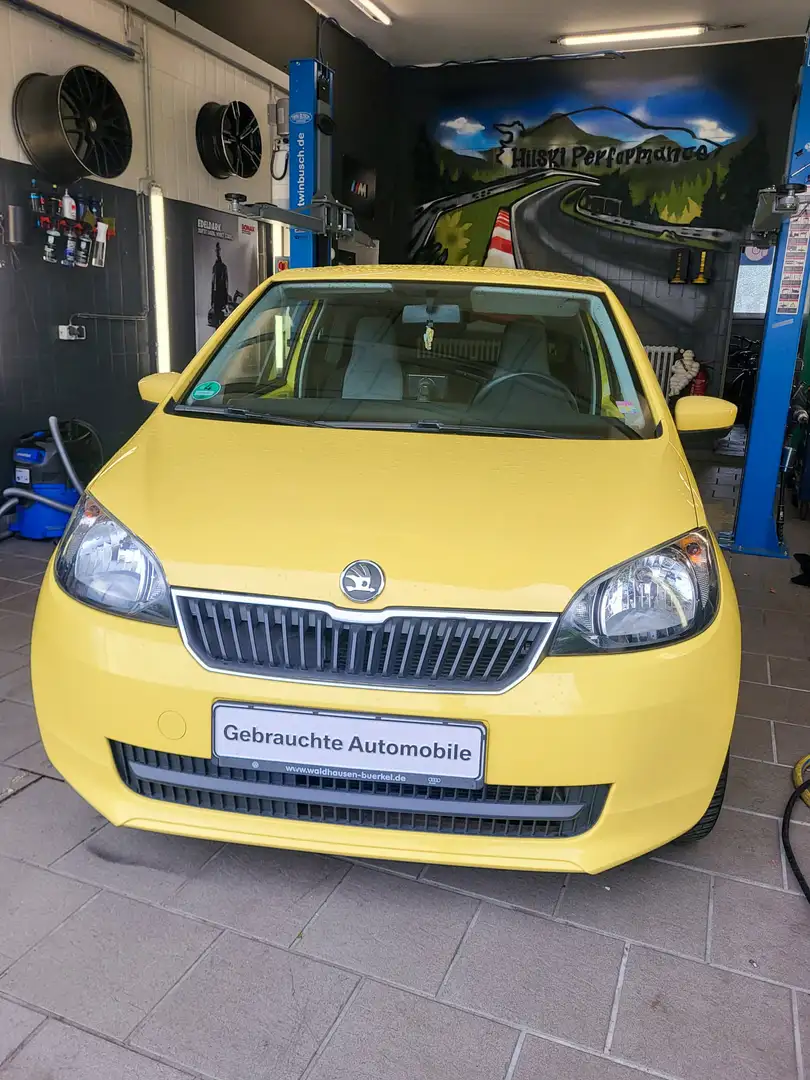 Skoda Citigo Ambition*Navi*SzHzg*Klima*Allwetter*Bremse Neu Gelb - 1