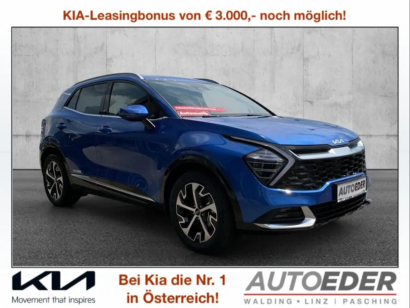 Kia Sportage 1,6 TGDI 48V Gold DCT Blau - 1