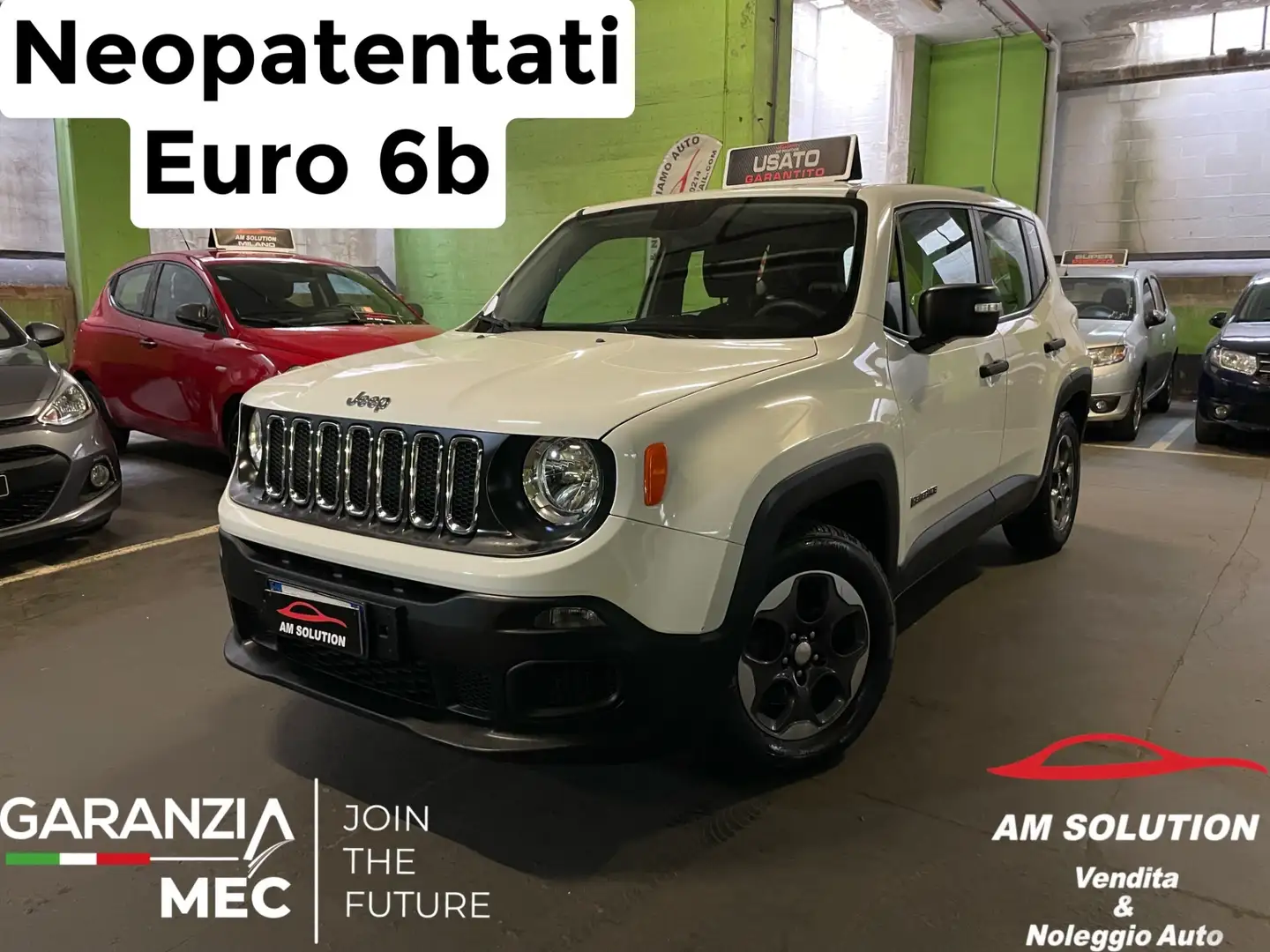 Jeep Renegade Renegade 1.6 Sport Neopatentati Euro 6 Bianco - 1